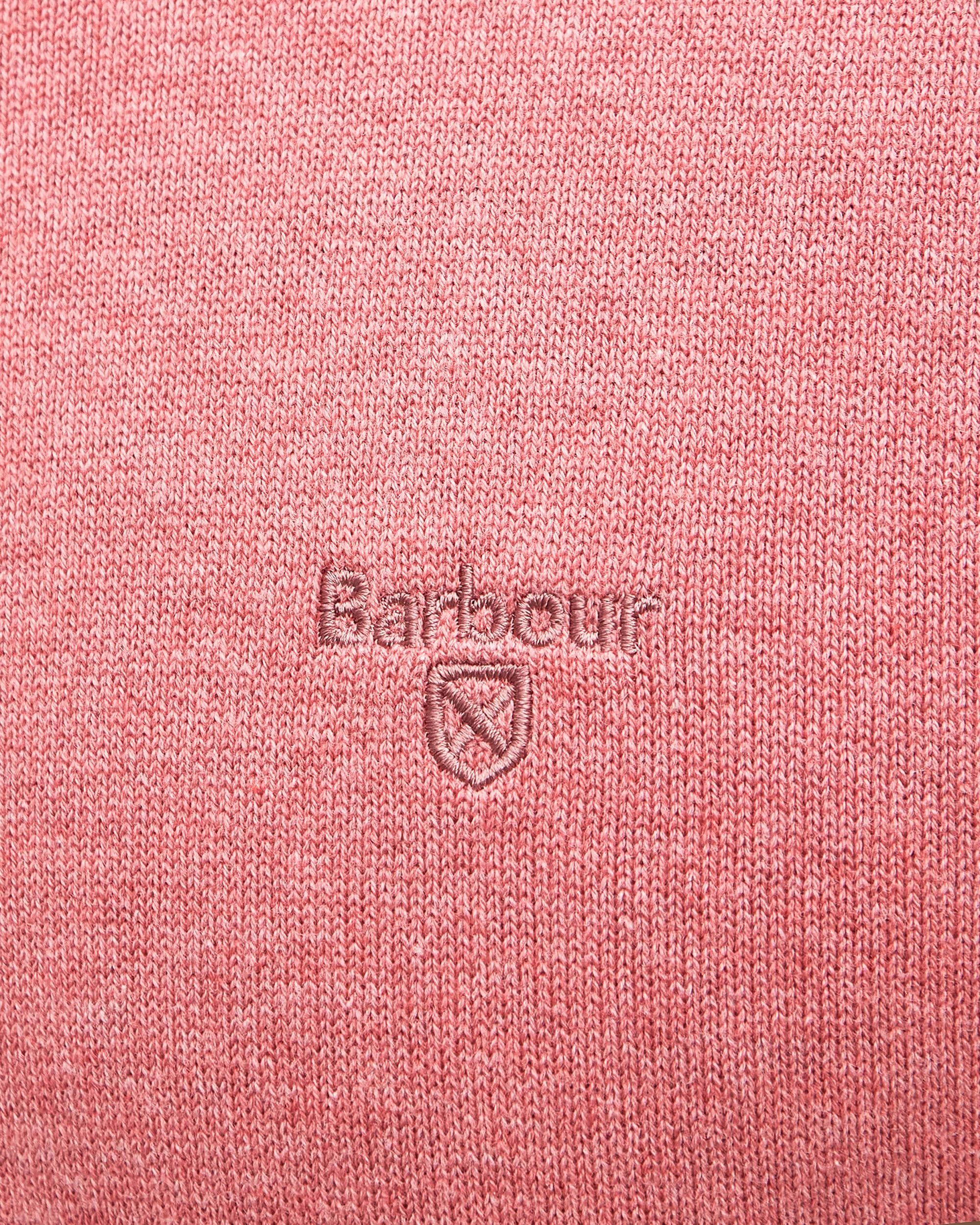 Barbour Pima Cotton Mens Crew Sweatshirt - Pink Clay - Image 5