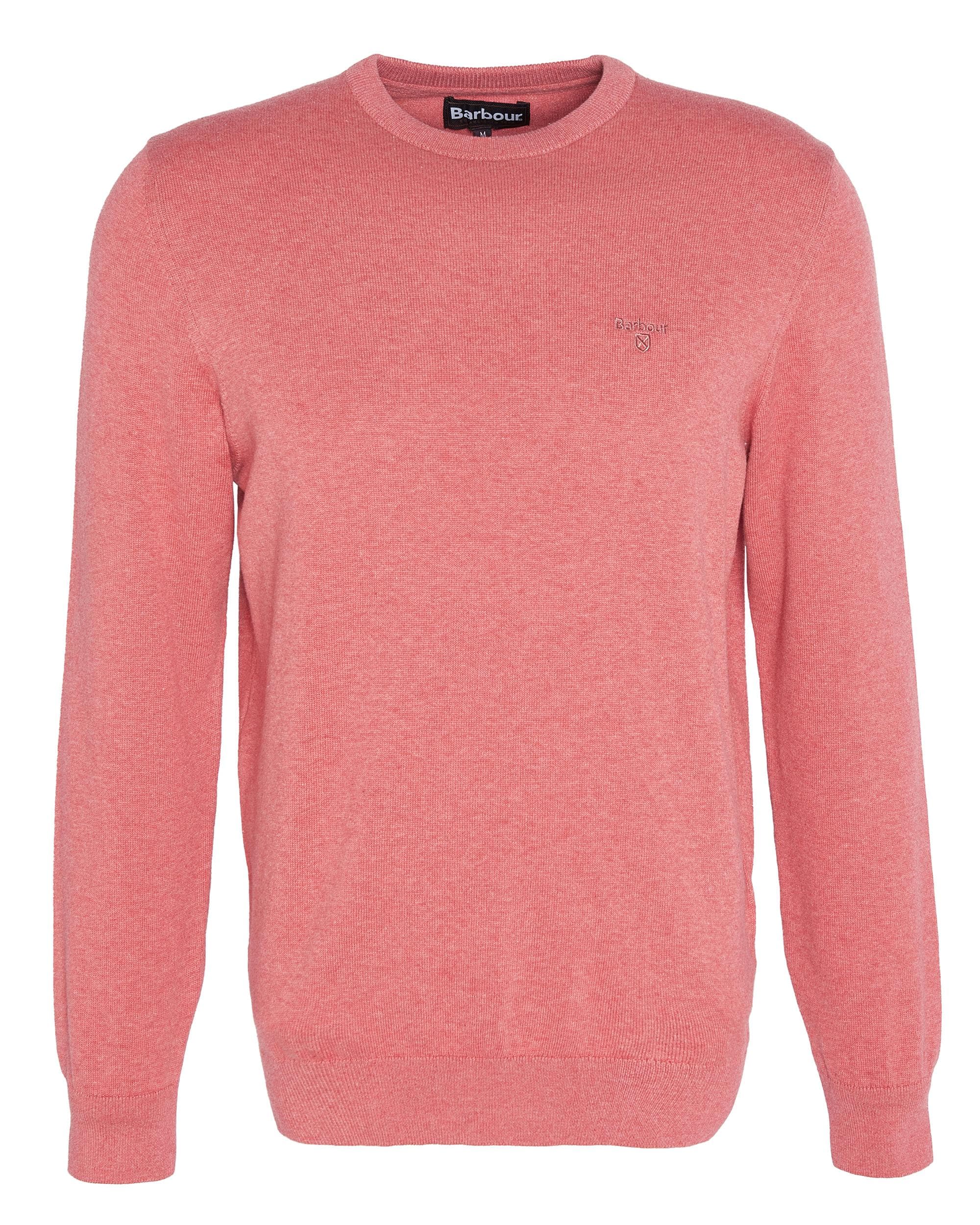 Barbour Pima Cotton Mens Crew Sweatshirt - Pink Clay - Image 7