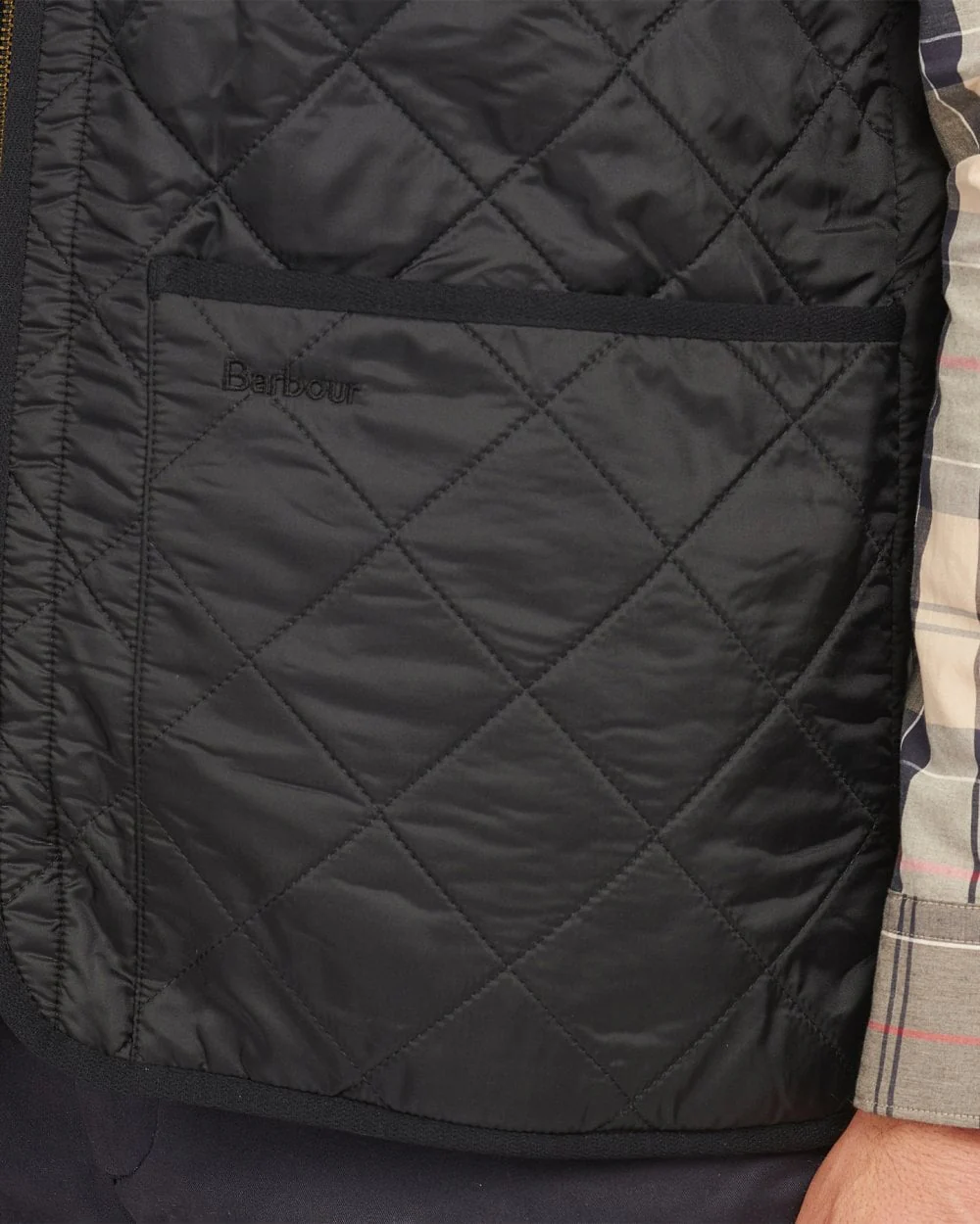 Barbour Polarquilt Mens Waistcoat/Zip-In Liner - Black - Image 3