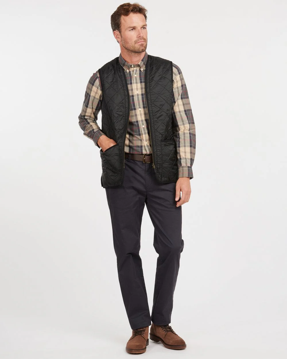 Barbour Polarquilt Mens Waistcoat/Zip-In Liner - Black - Image 4