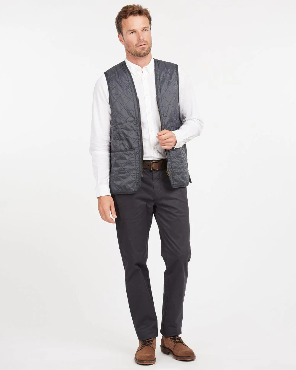 Barbour Polarquilt Mens Waistcoat/Zip-In Liner - Navy - Image 5