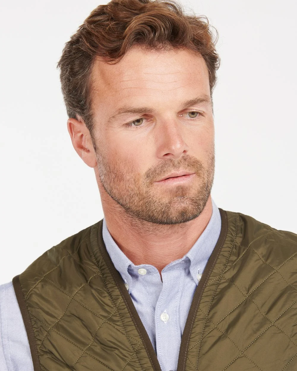 Barbour Polarquilt Mens Waistcoat/Zip-In Liner - Olive - Image 2