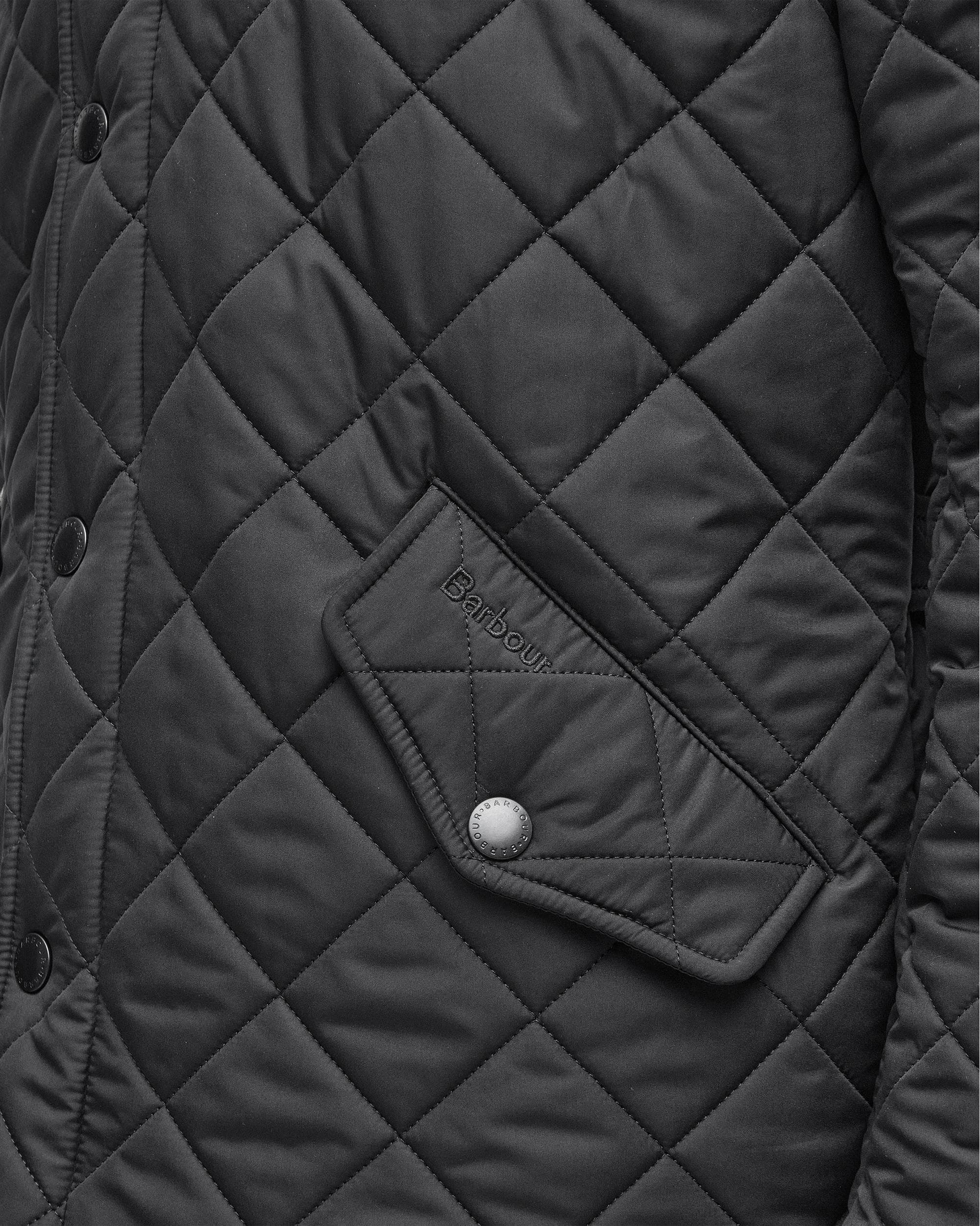 Barbour Powell Mens Quilted Jacket - Black - Image 8