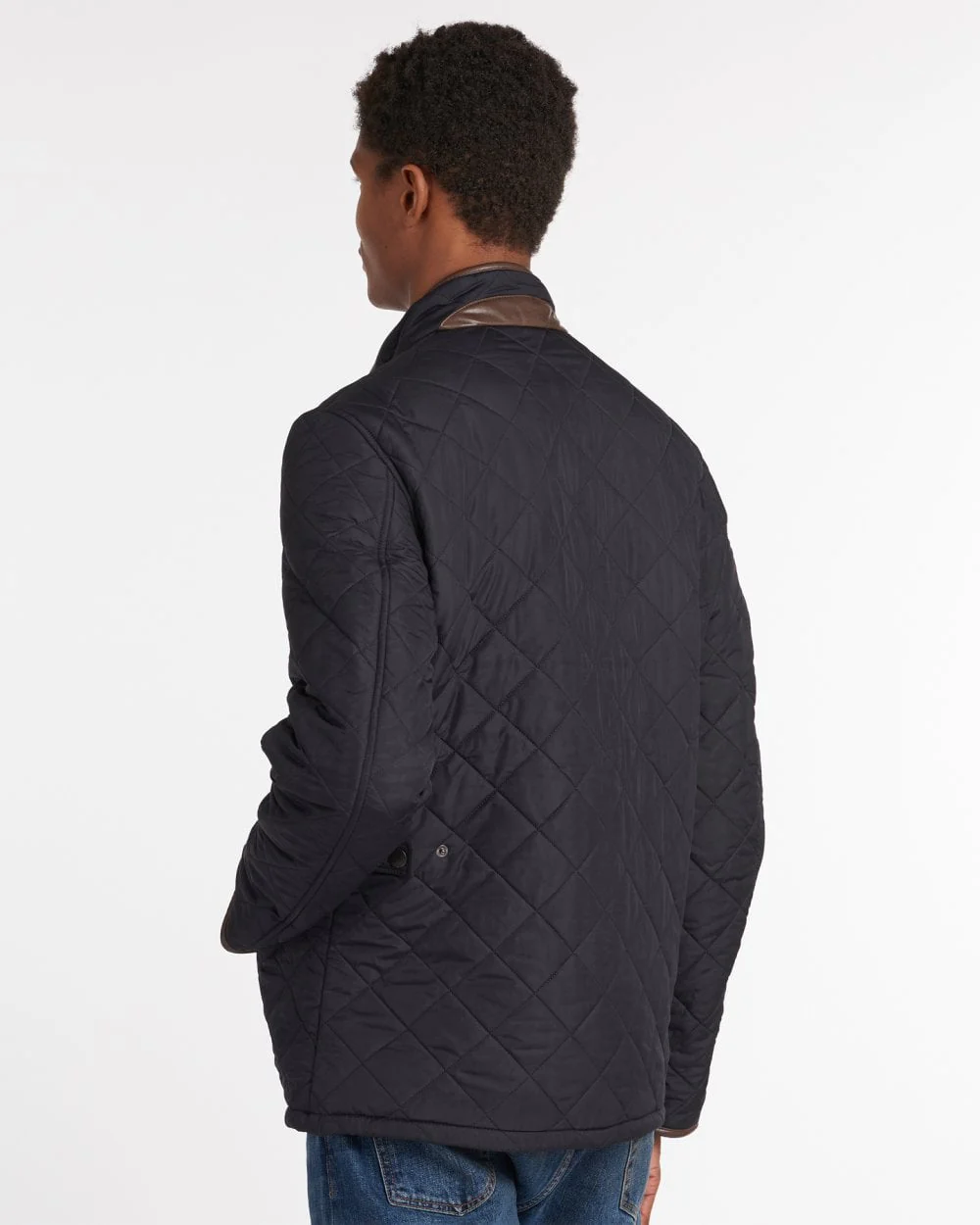 Barbour Powell Mens Quilted Jacket - Navy - Image 4