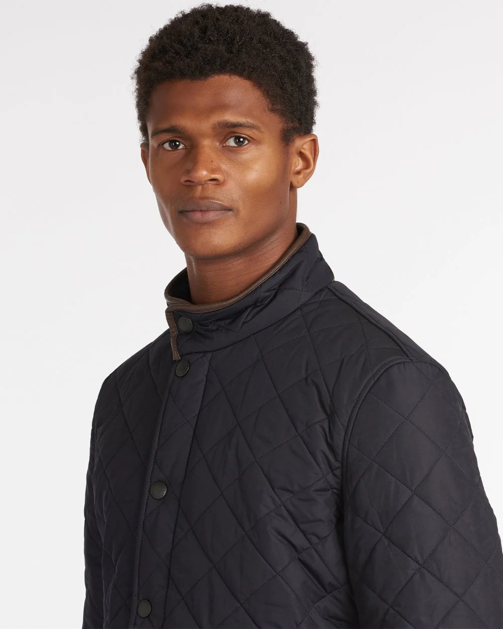 Barbour Powell Mens Quilted Jacket - Navy - Image 5