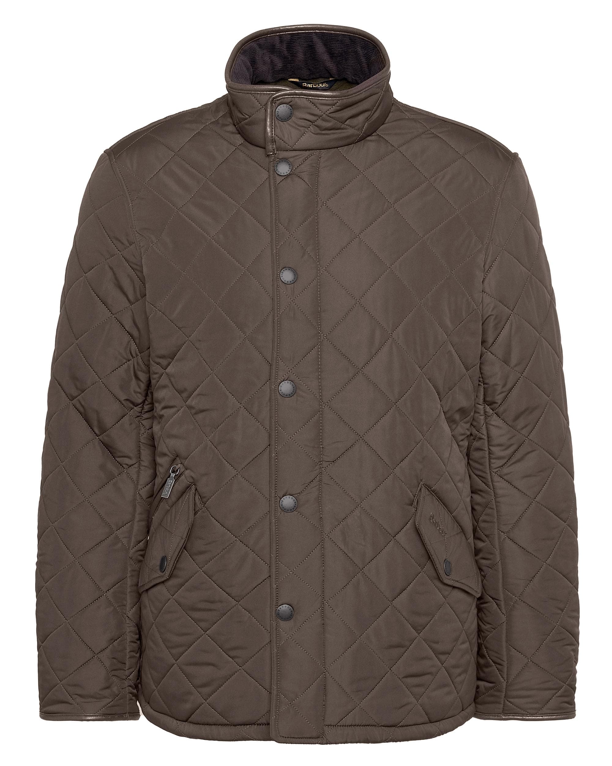 Barbour Powell Mens Quilted Jacket - Olive - Image 9