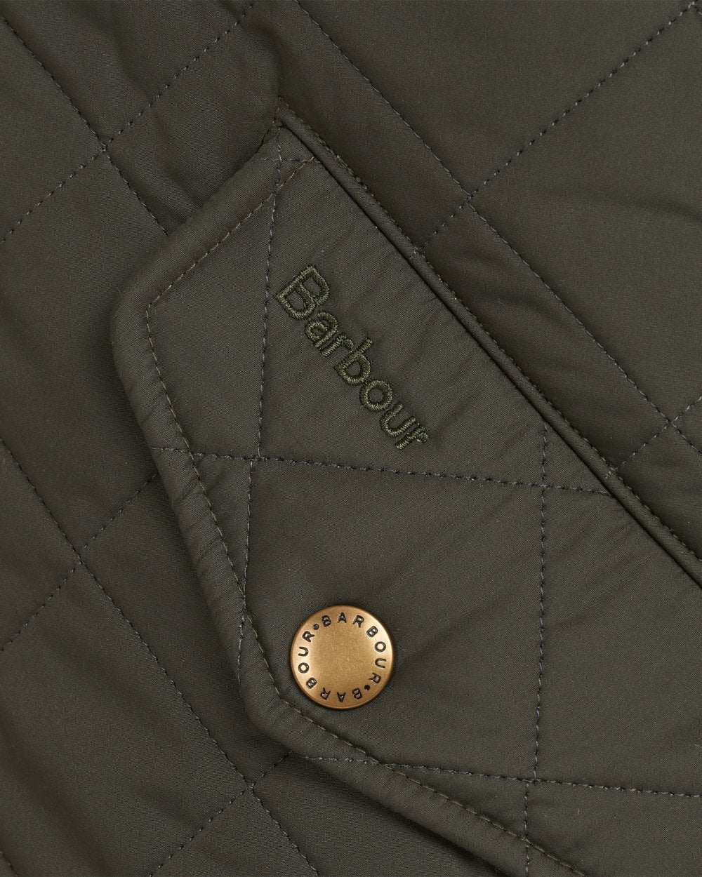 Barbour Powell Mens Quilted Jacket - Sage - Image 5