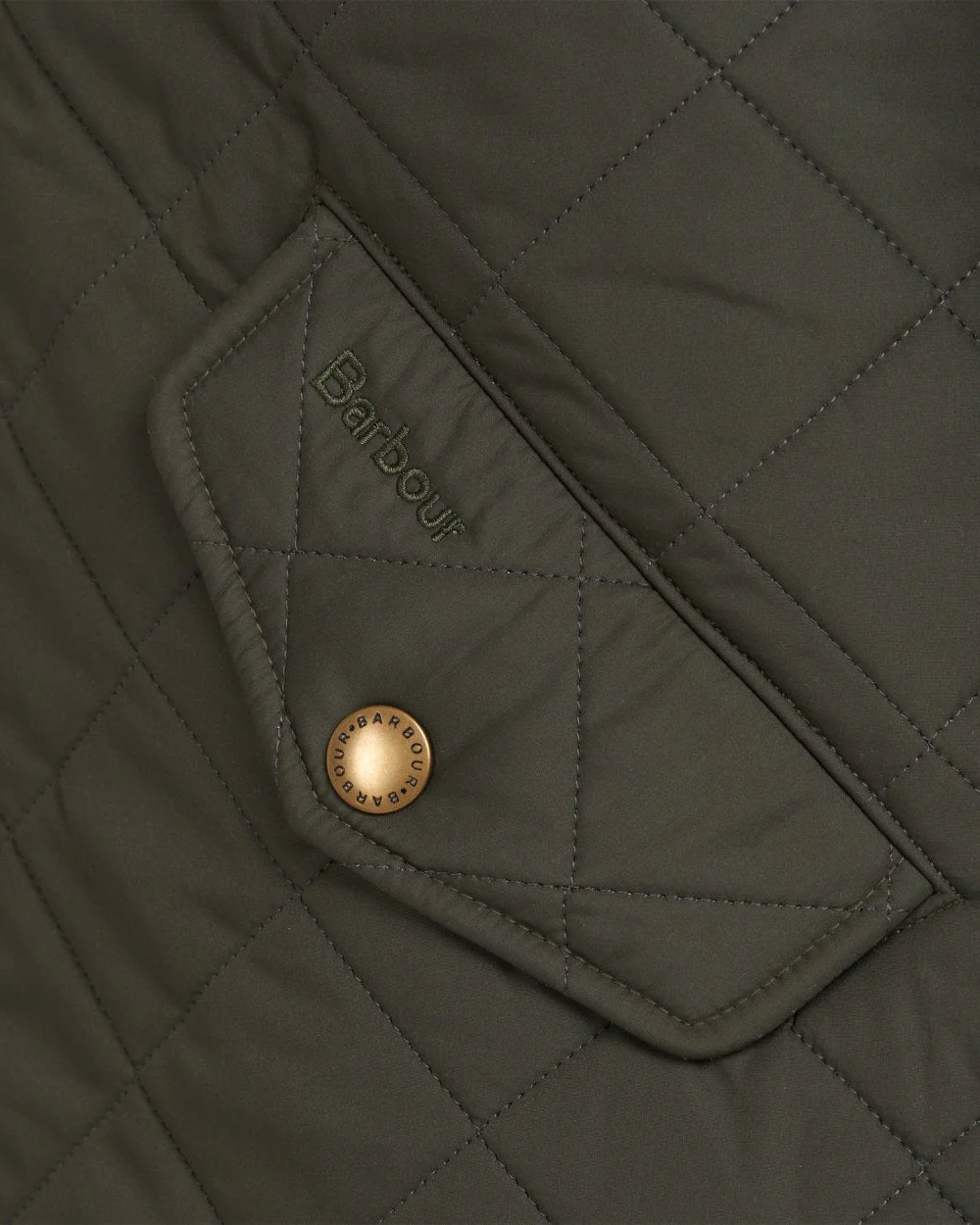 Barbour Powell Mens Quilted Jacket - Sage - Image 6
