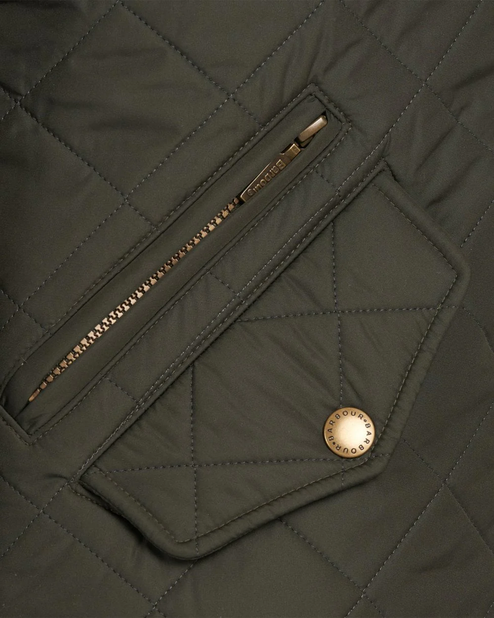 Barbour Powell Mens Quilted Jacket - Sage - Image 7