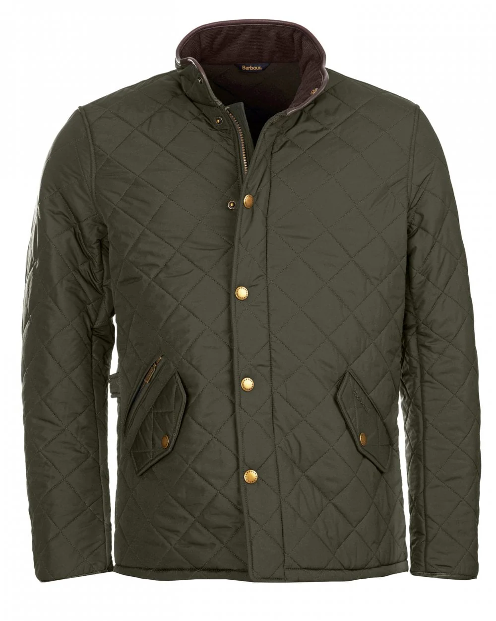 Barbour Powell Mens Quilted Jacket - Sage - Image 9