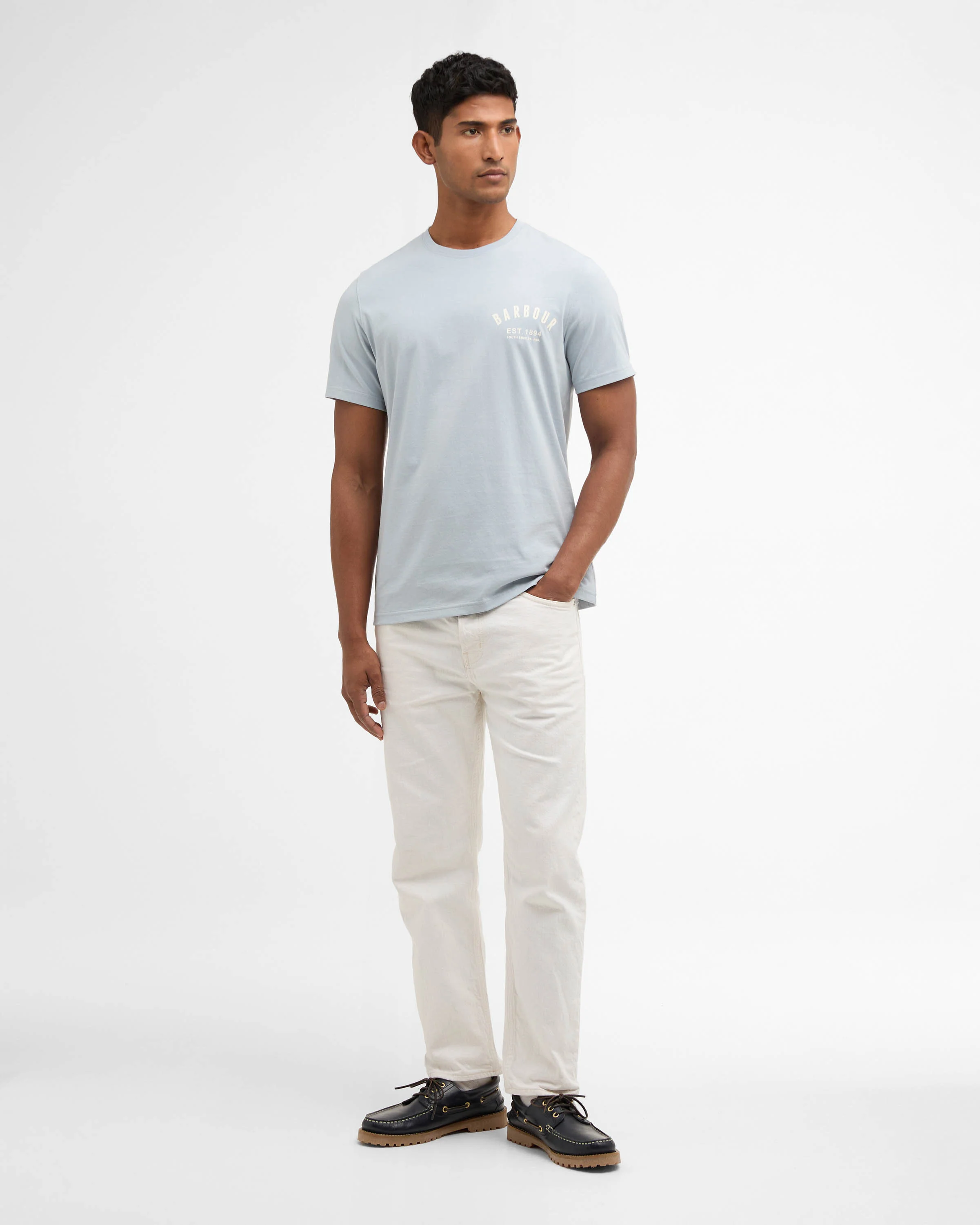 Barbour Preppy Mens T-Shirt - Blue Haze - Image 2