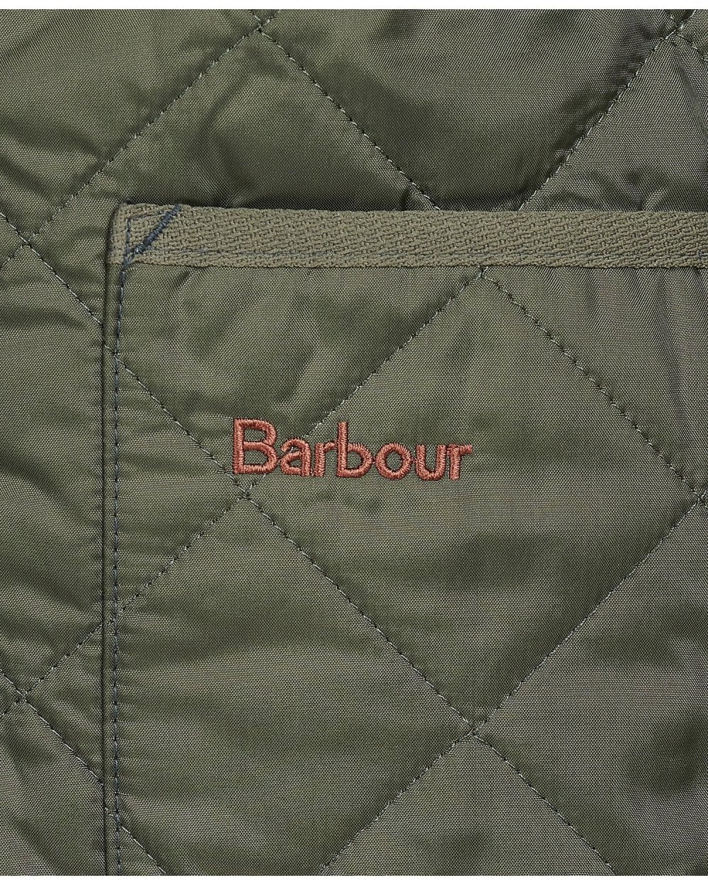 Barbour Quilted Mens Waistcoat/Zip-In Liner - Olive/Classic - Image 6