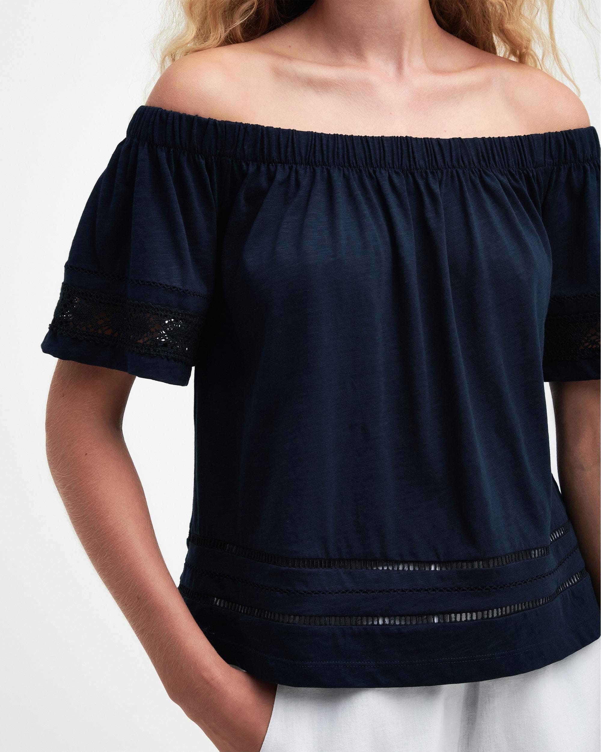 Barbour Ralee Womens Relaxed Top - Navy - Image 3