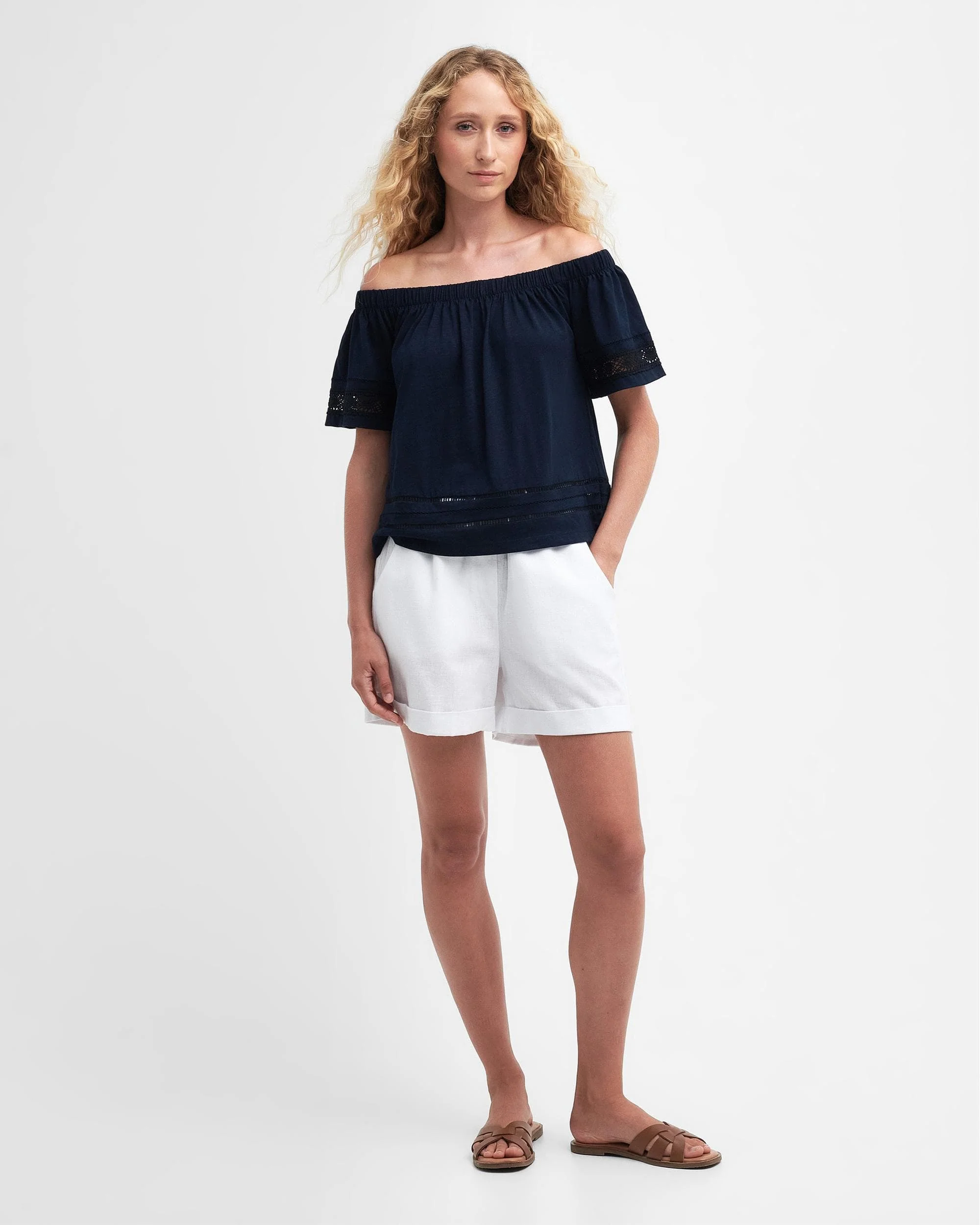 Barbour Ralee Womens Relaxed Top - Navy - Image 4