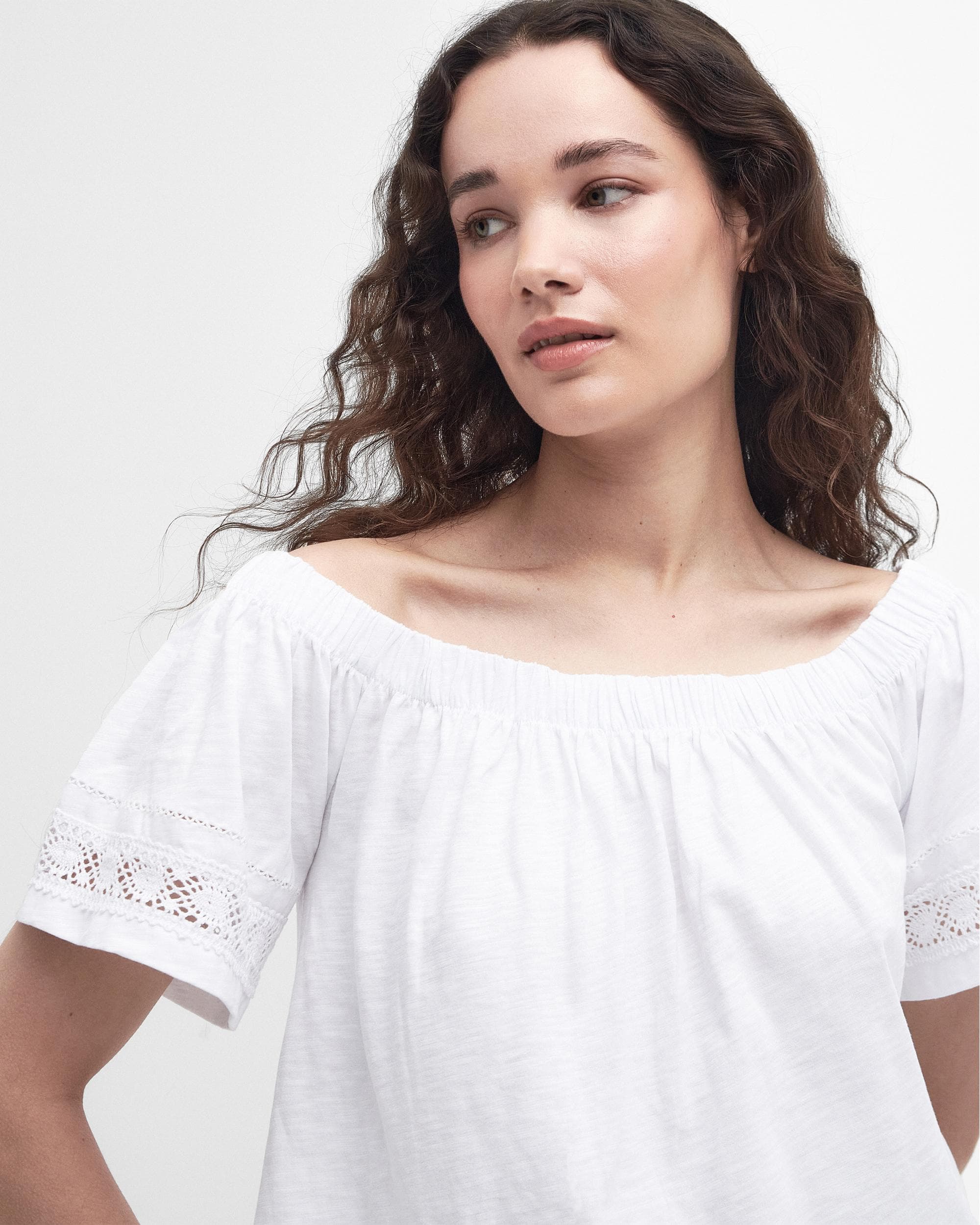 Barbour Ralee Womens Relaxed Top - White - Image 2