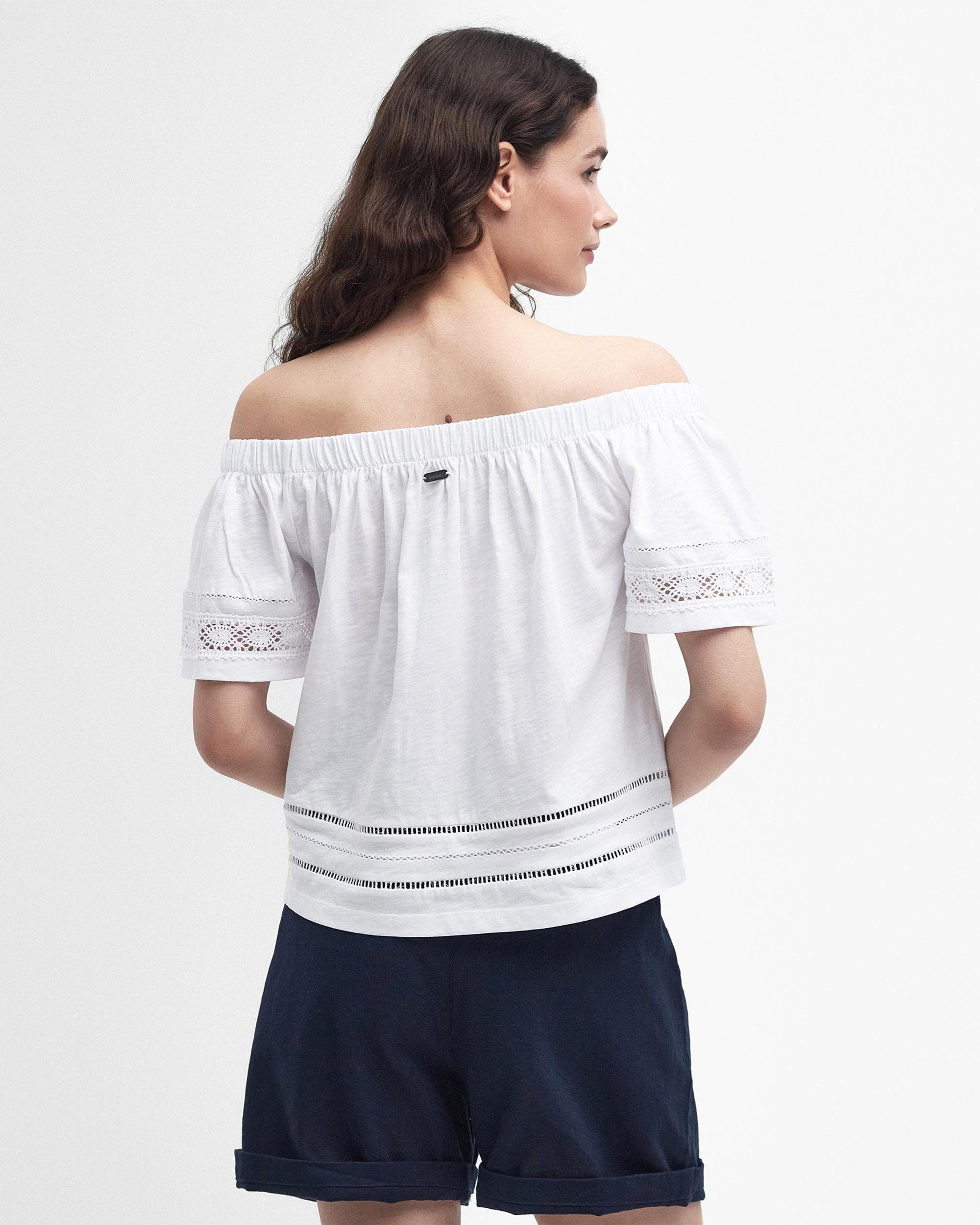 Barbour Ralee Womens Relaxed Top - White - Image 5