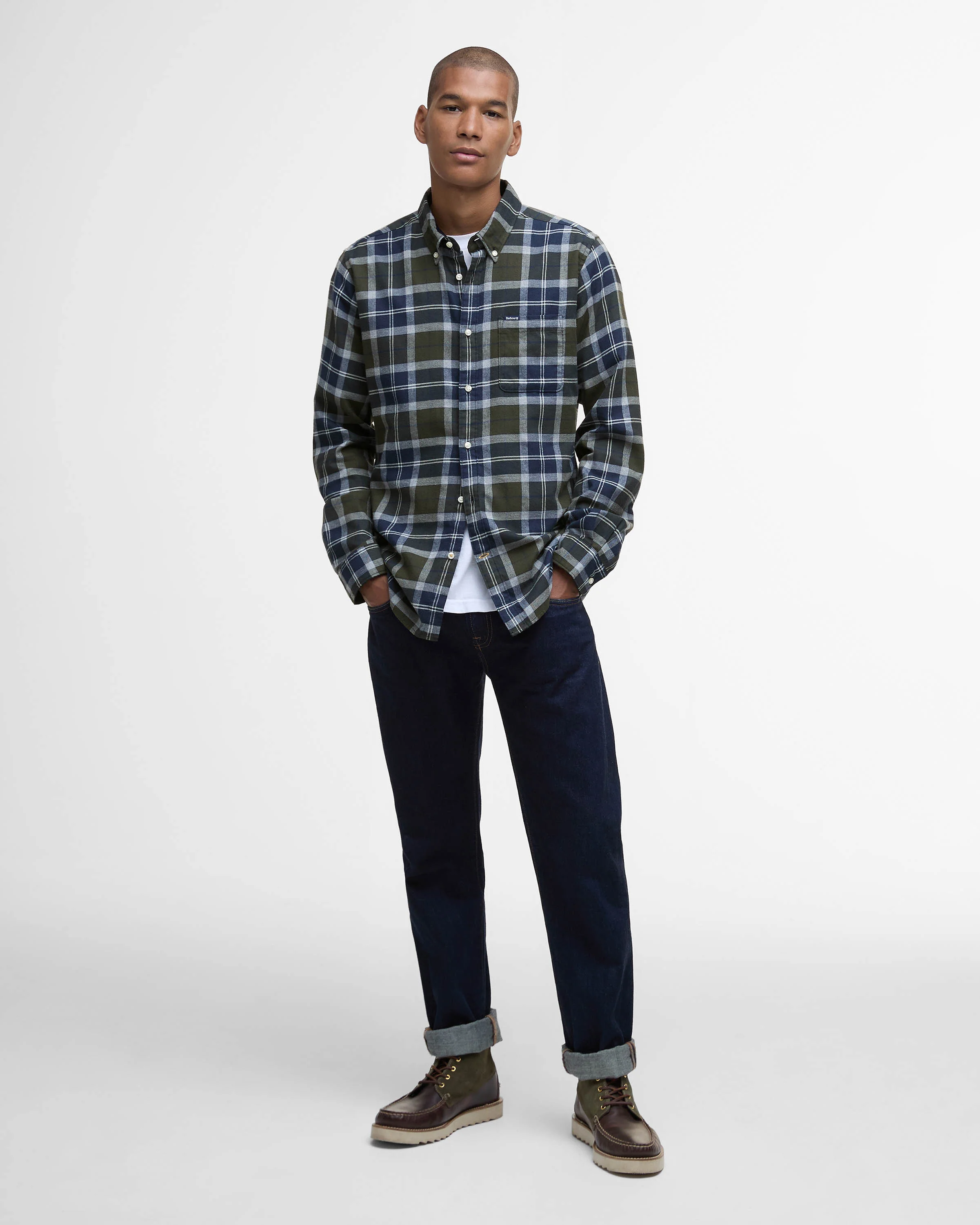 Barbour Rasay Mens Tailored Shirt - Fernwood Tartan - Image 3