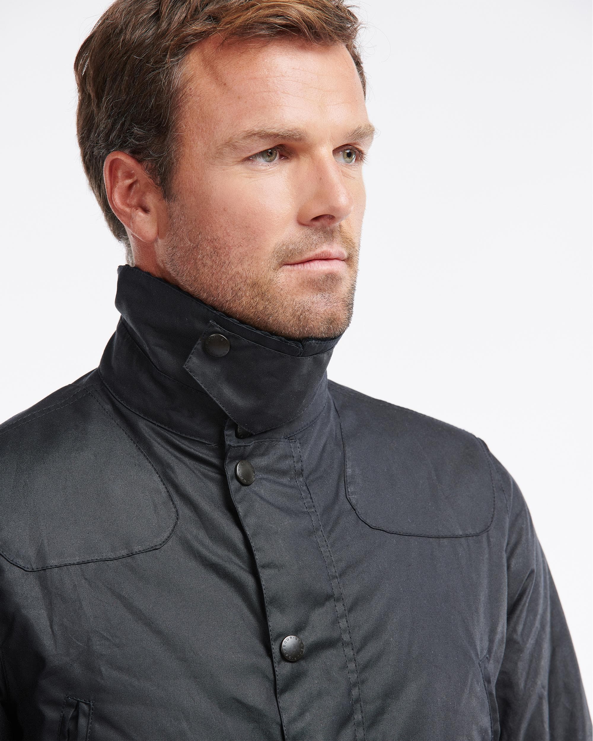 Barbour Reelin Mens Wax Jacket - Navy - Image 2