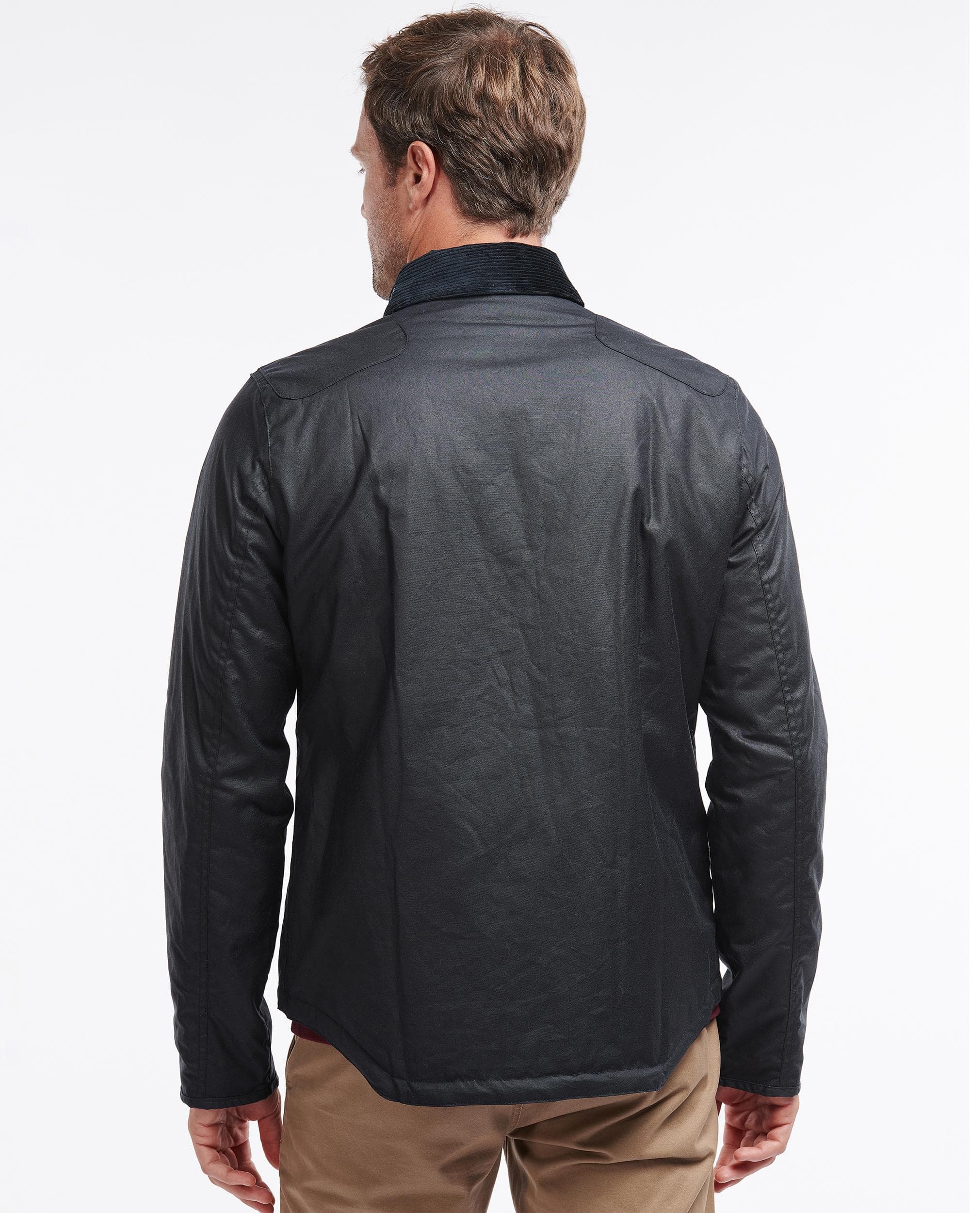 Barbour Reelin Mens Wax Jacket - Navy - Image 5