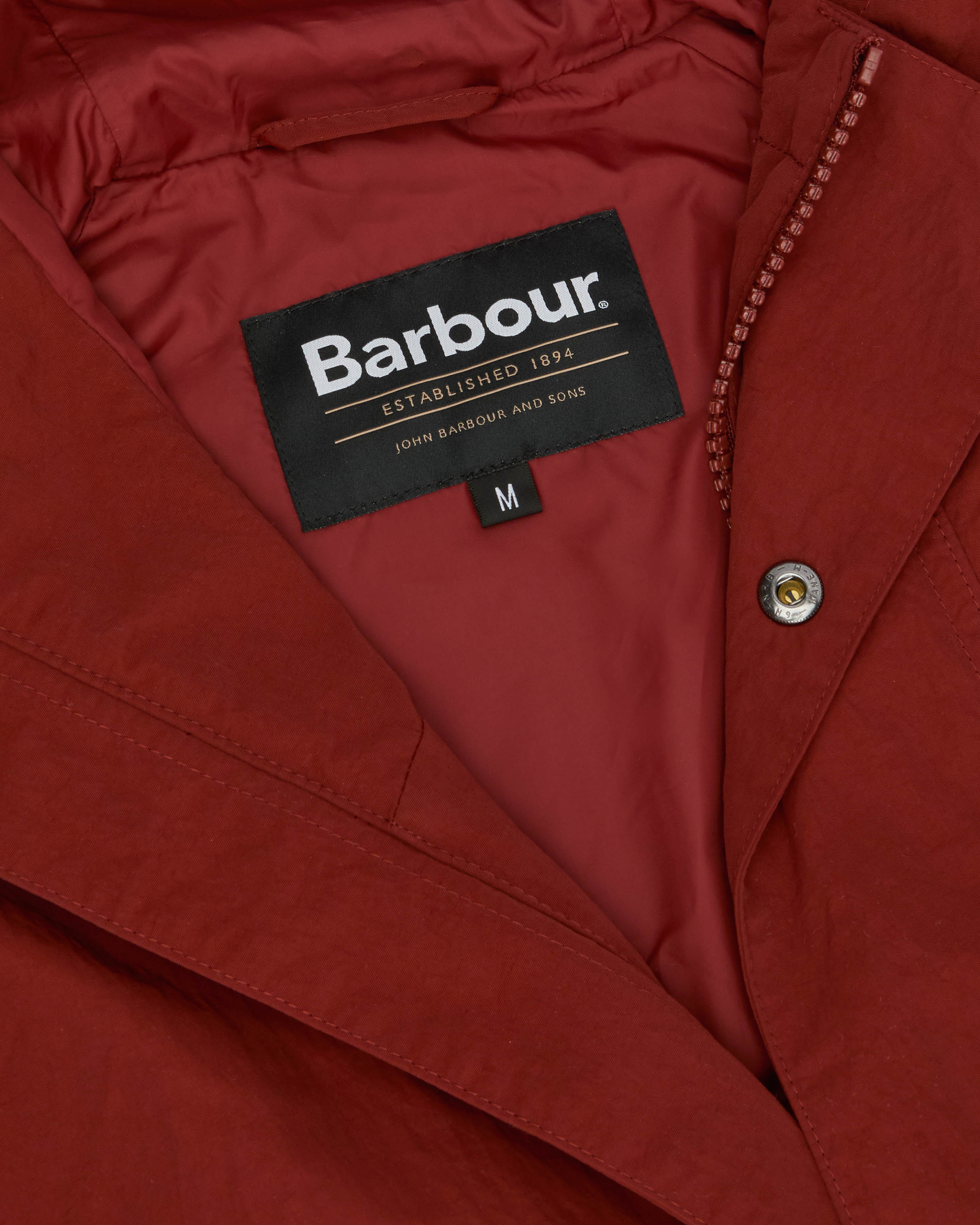 Barbour Rig Mens Showerproof Jacket - Fired Brick - Image 8