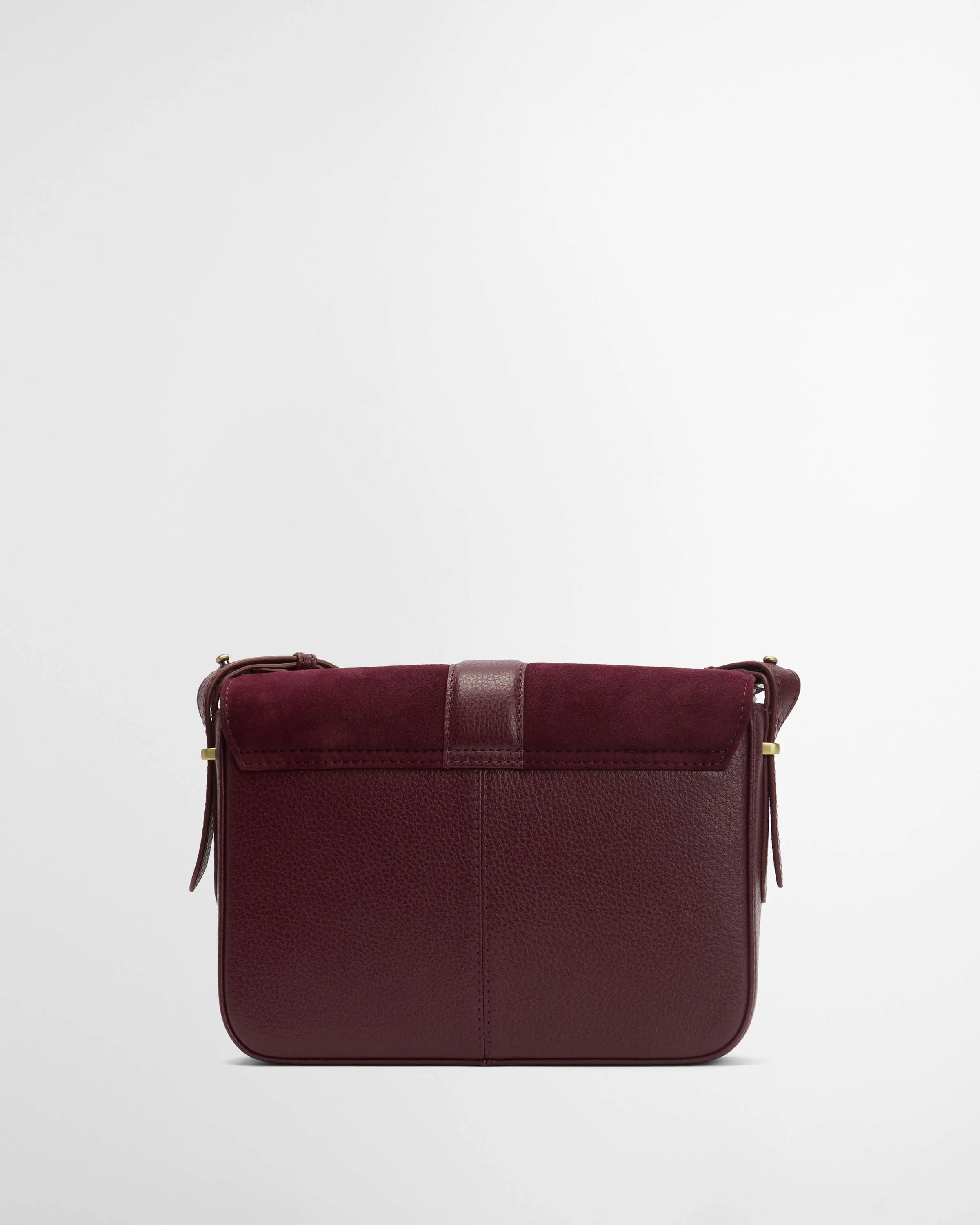 Barbour Rosa Womens Suede & Leather Crossbody Bag - Burgundy - Image 7