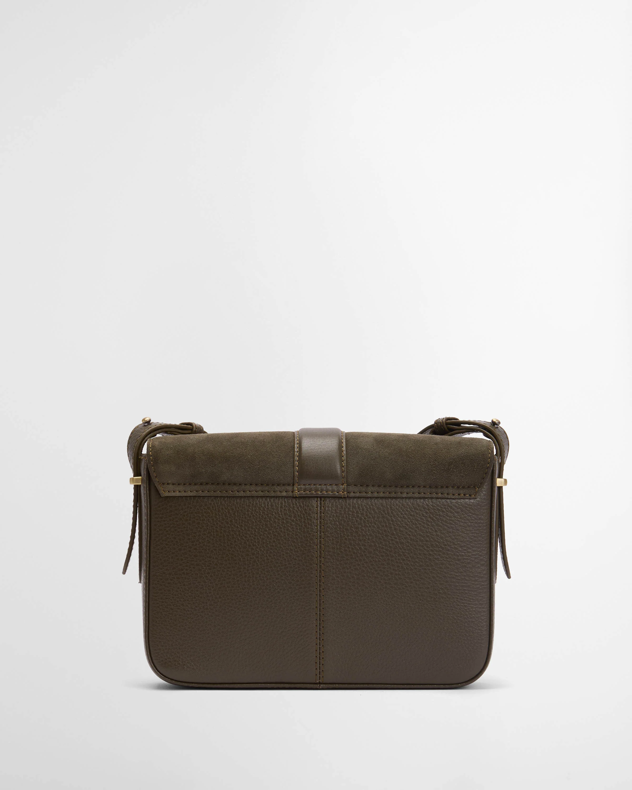 Barbour Rosa Womens Suede & Leather Crossbody Bag - Olive - Image 7