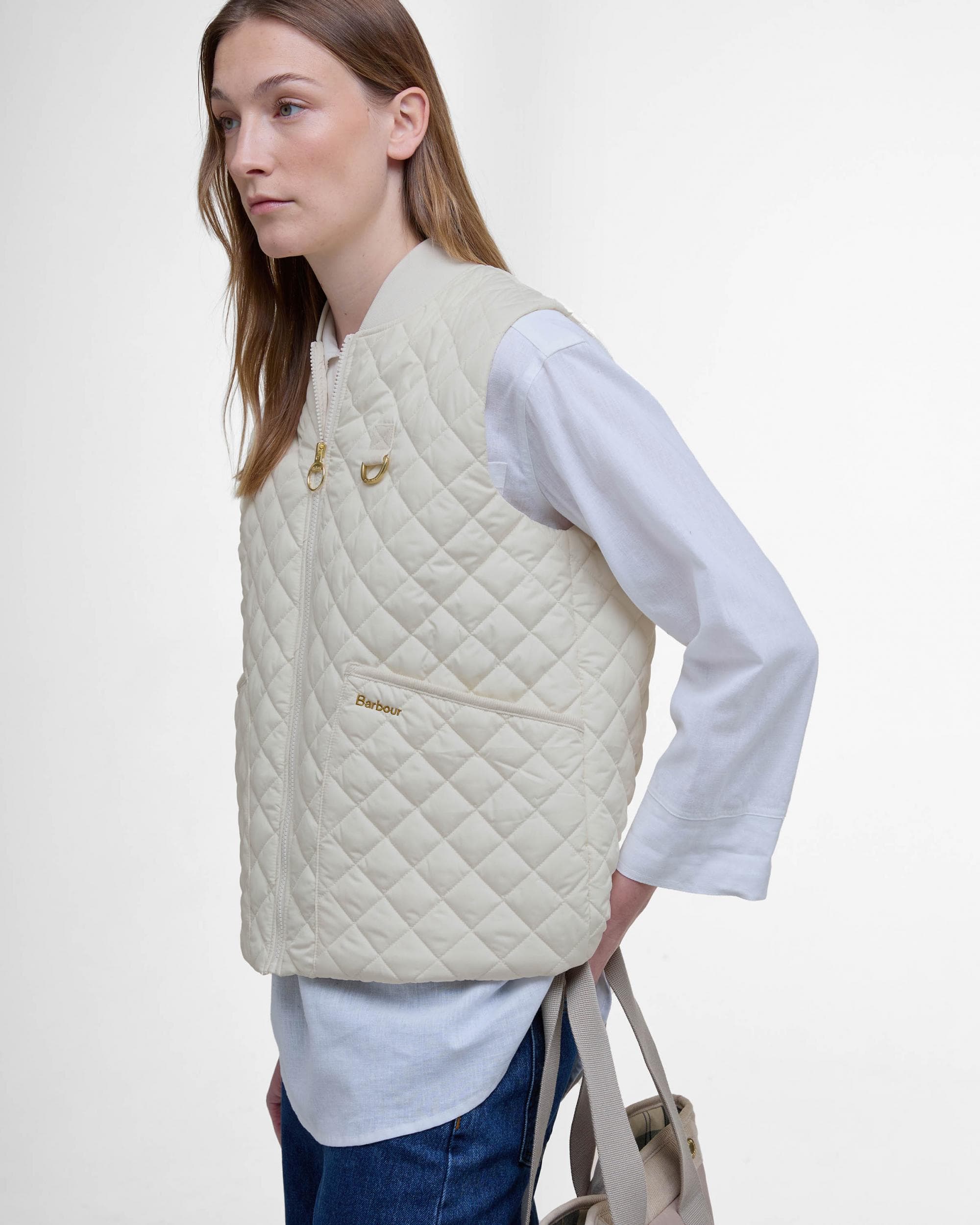 Barbour Rosalie Womens Gilet - Neutral - Image 3