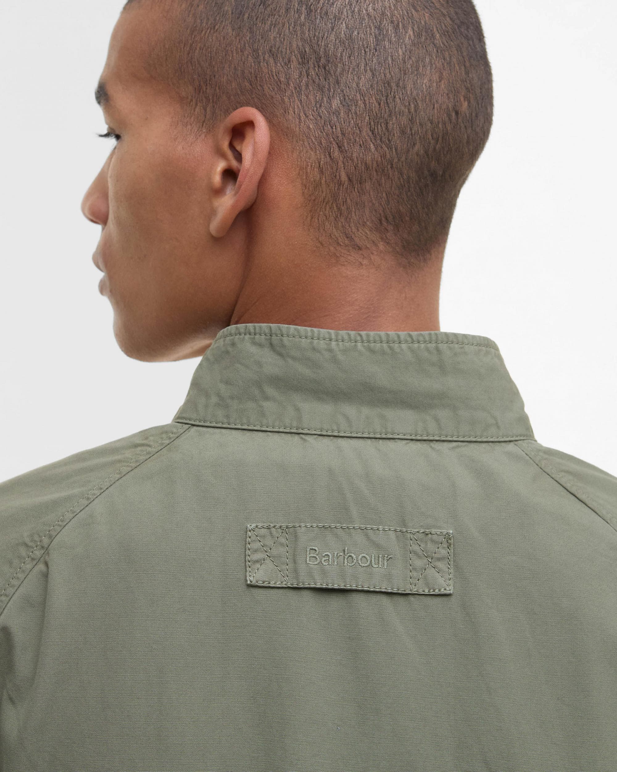 Barbour Royston Cotton Mens Casual Jacket - Light Moss - Image 3