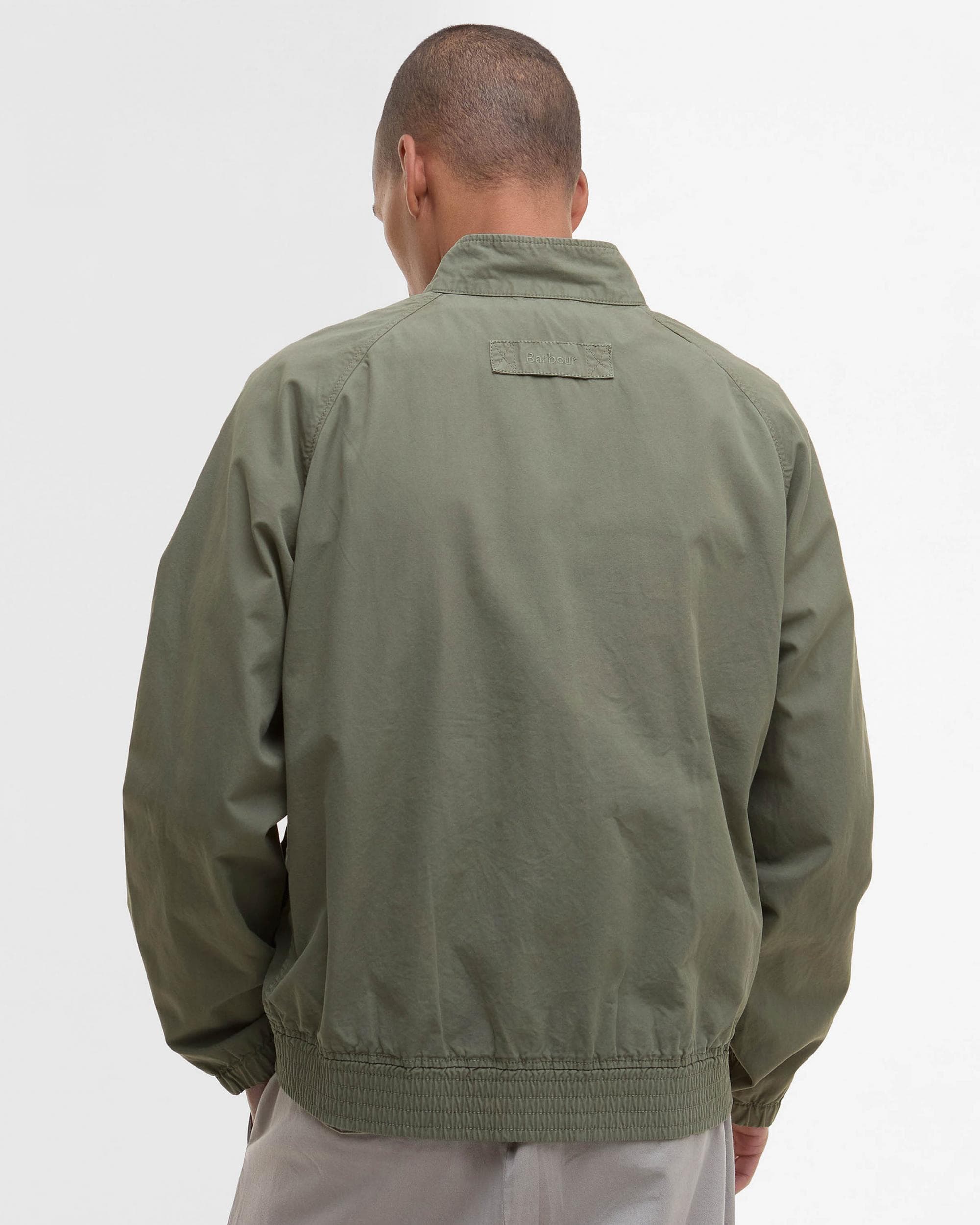 Barbour Royston Cotton Mens Casual Jacket - Light Moss - Image 6