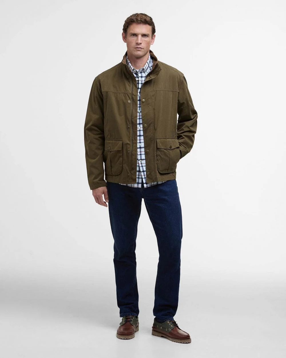 Barbour Sander Mens Casual Jacket - Dark Sand - Image 2