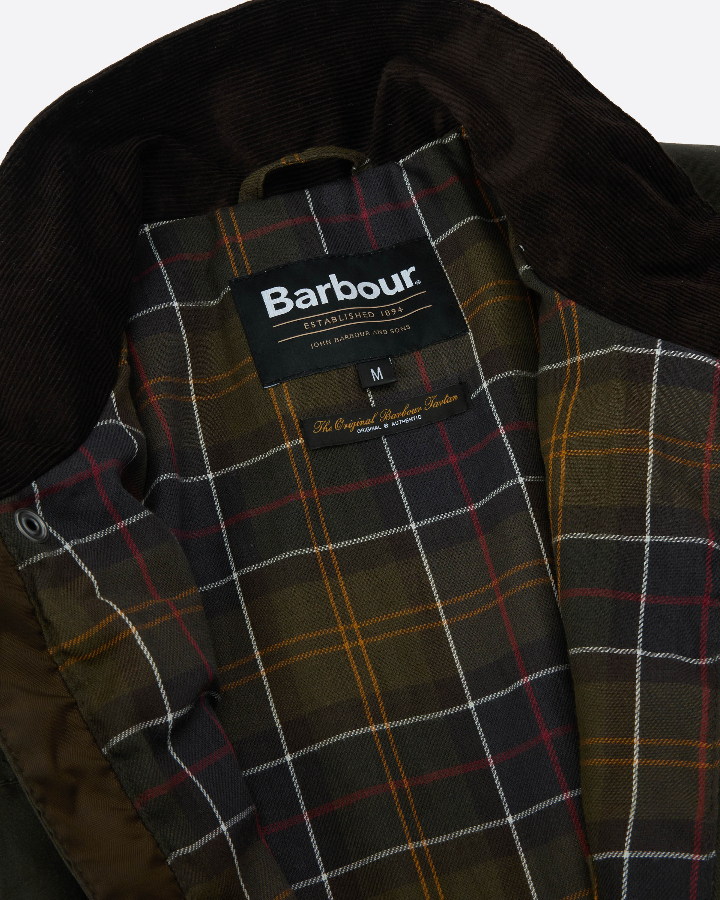 Barbour Sander Mens Wax Jacket - Olive - Image 9