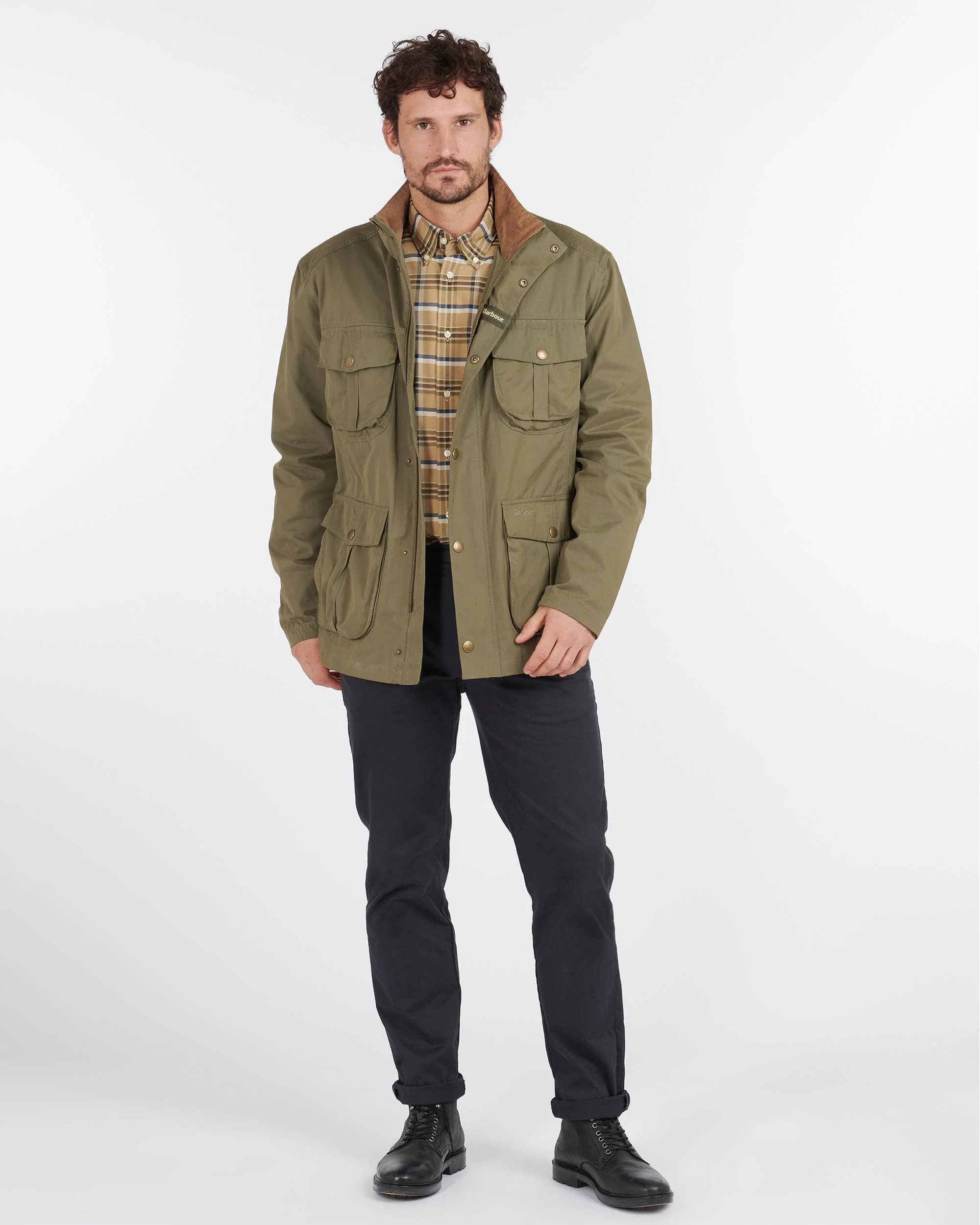 Barbour Sanderling Casual Mens Jacket - Fern - Image 3