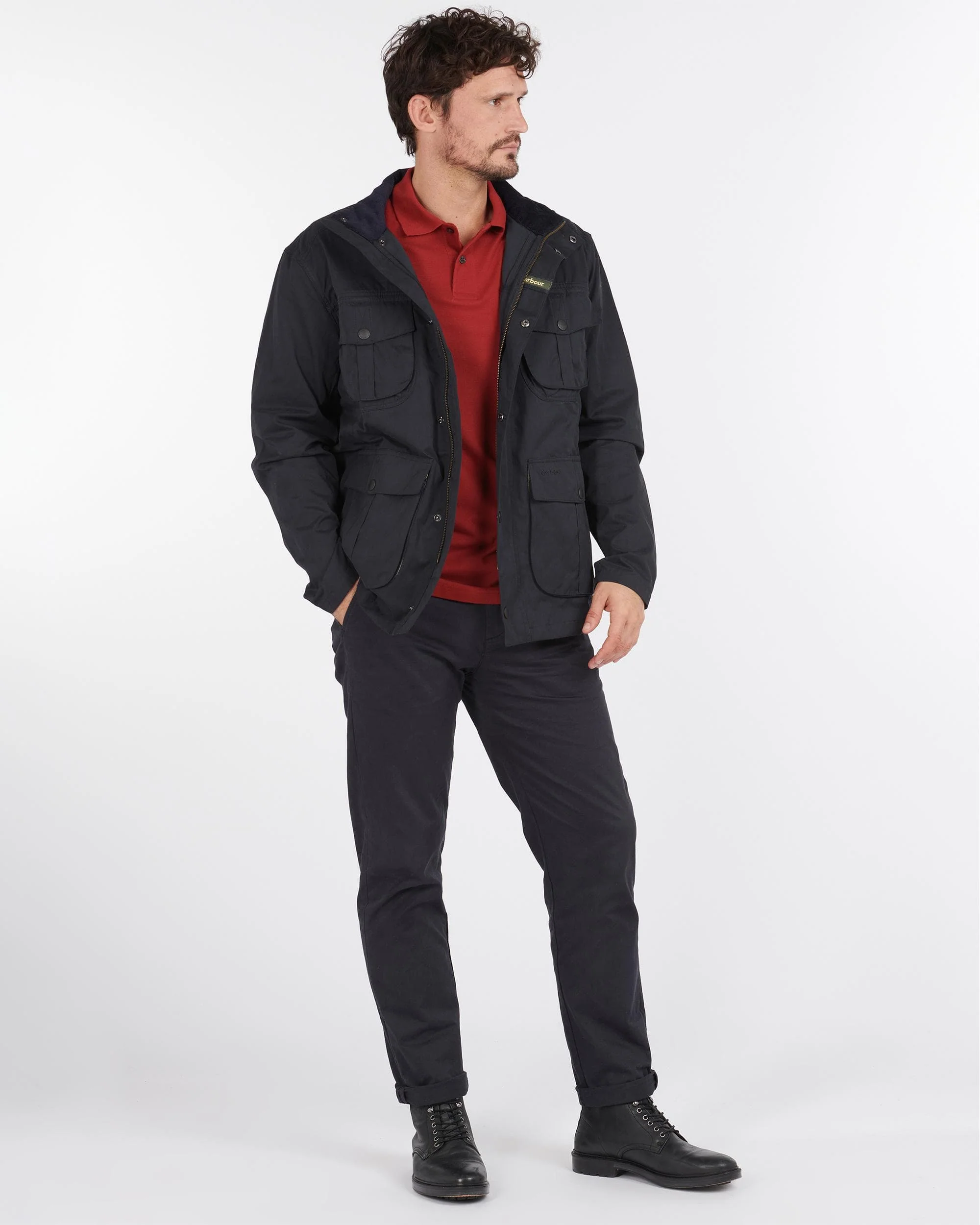 Barbour Sanderling Casual Mens Jacket - Navy - Image 4