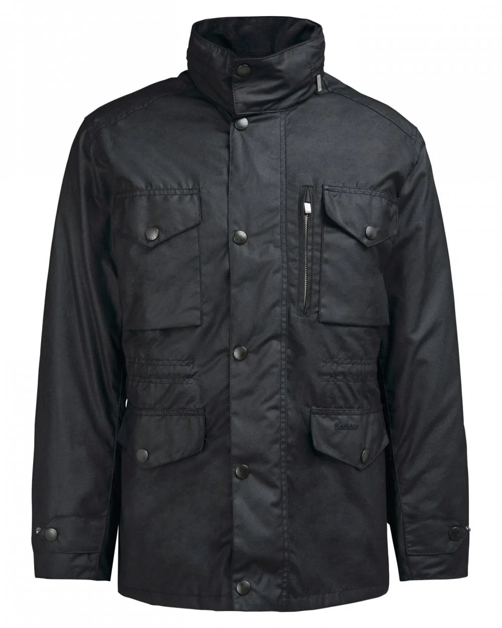 Barbour Sapper Mens Wax Jacket - Black/Classic - Image 7