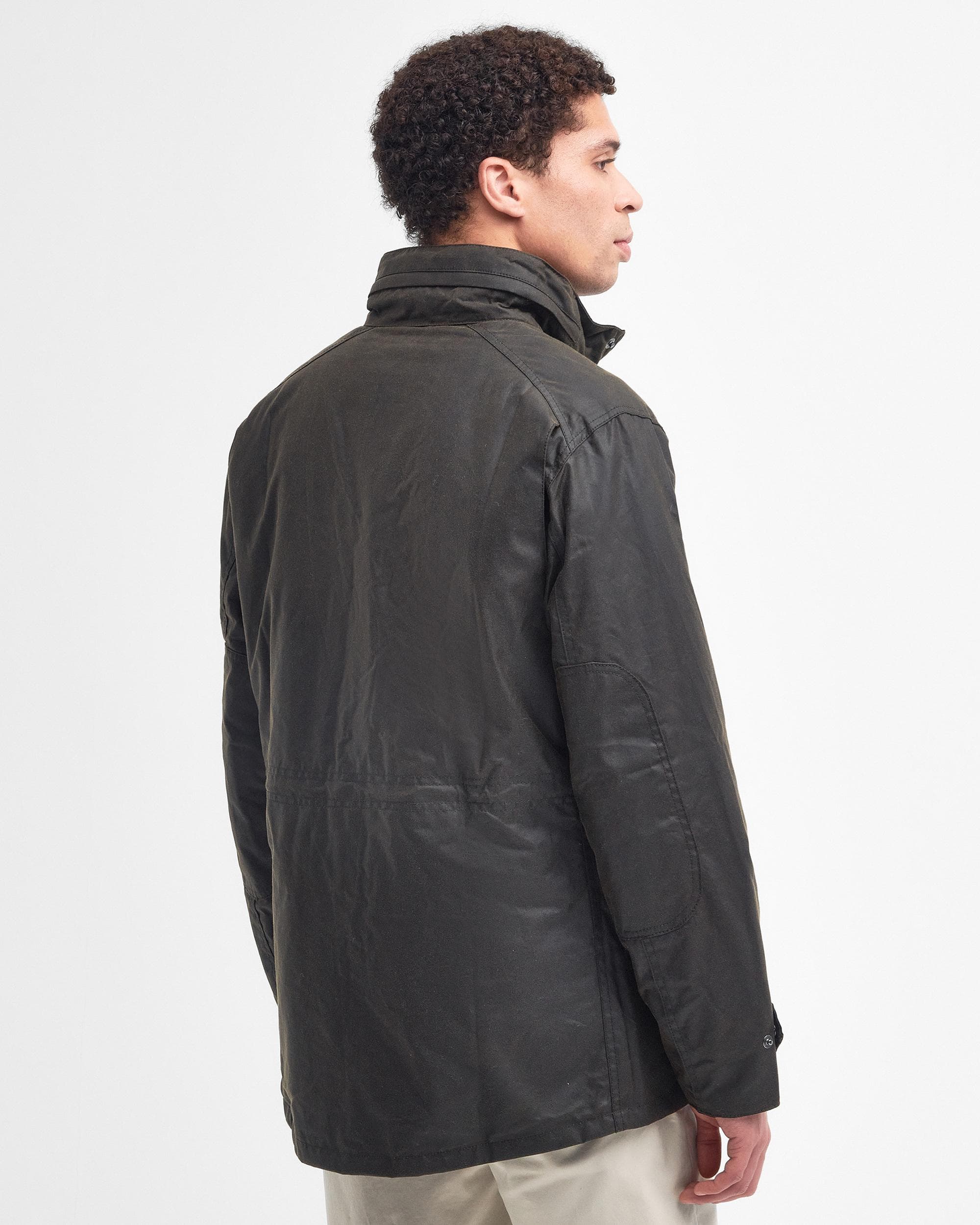 Barbour Sapper Mens Wax Jacket - Olive/Classic - Image 5