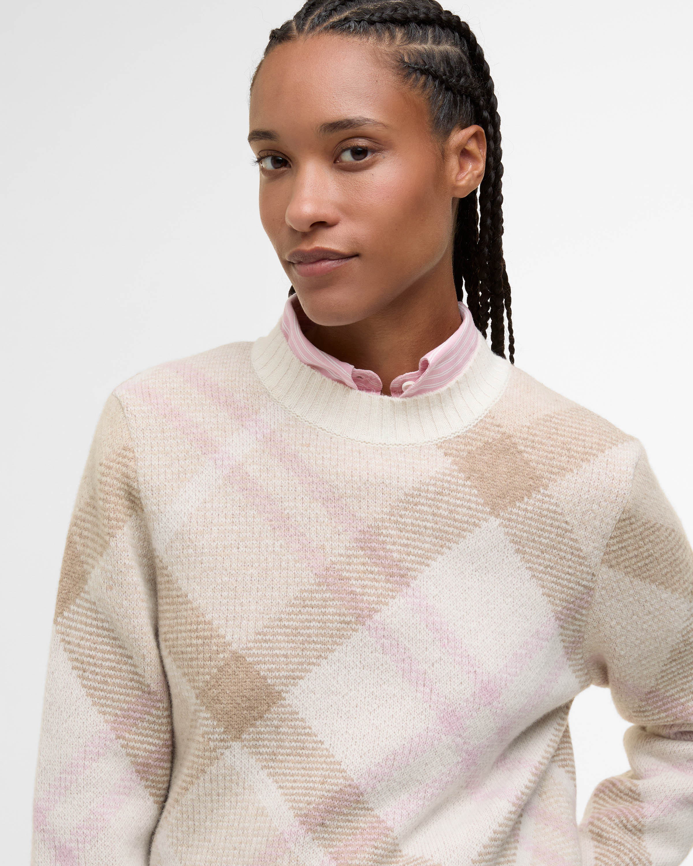Barbour Sara Womens Knitted Jumper - Multi - Image 3