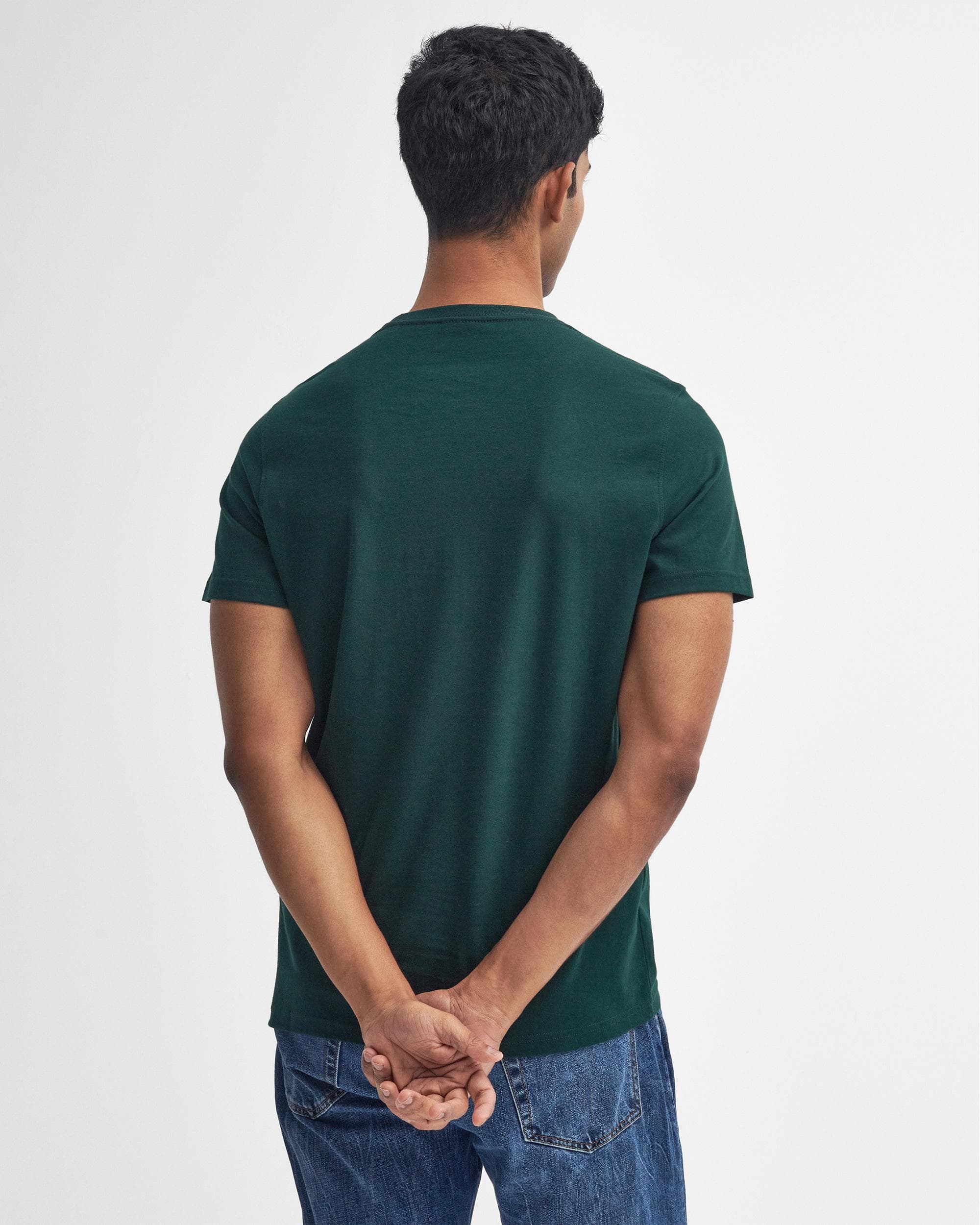Barbour Script Mens Graphic T-Shirt - Seaweed - Image 4