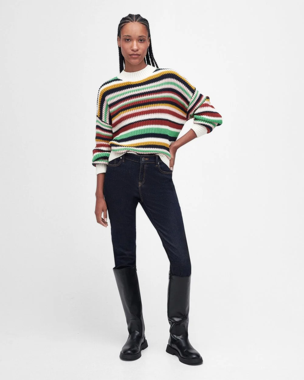 Barbour Shelburne Womens Funnel Neck Jumper - Image 3