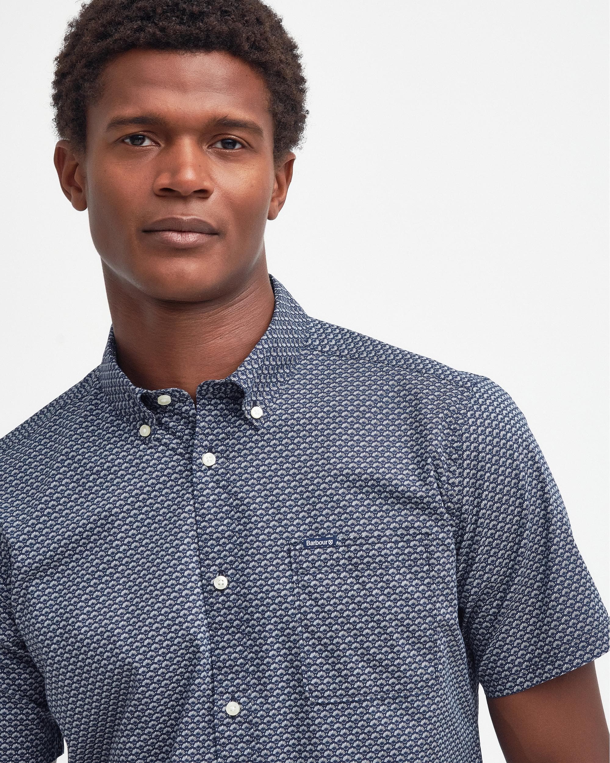 Barbour Shell Mens Tailored Shirt - Navy - Image 2