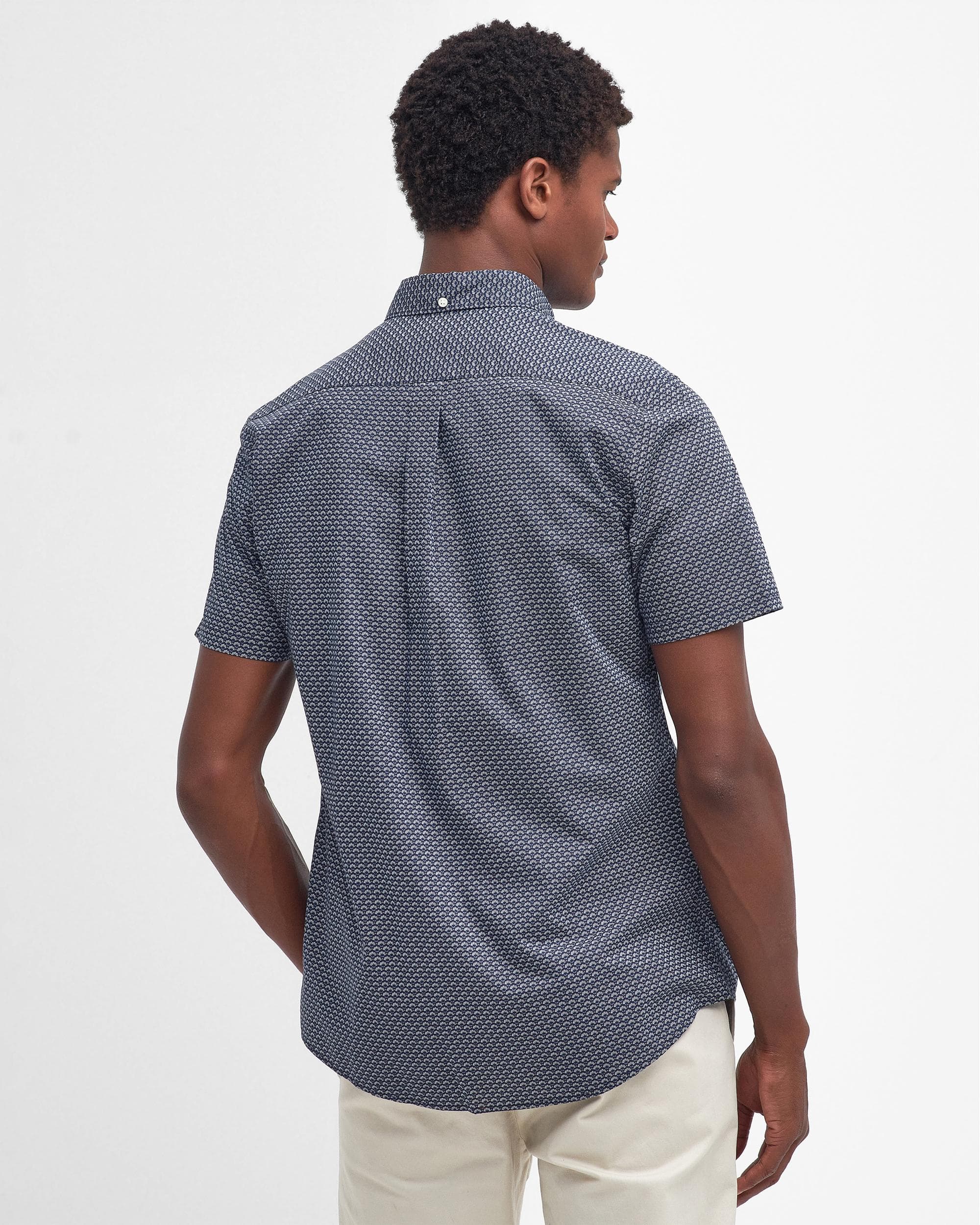 Barbour Shell Mens Tailored Shirt - Navy - Image 4