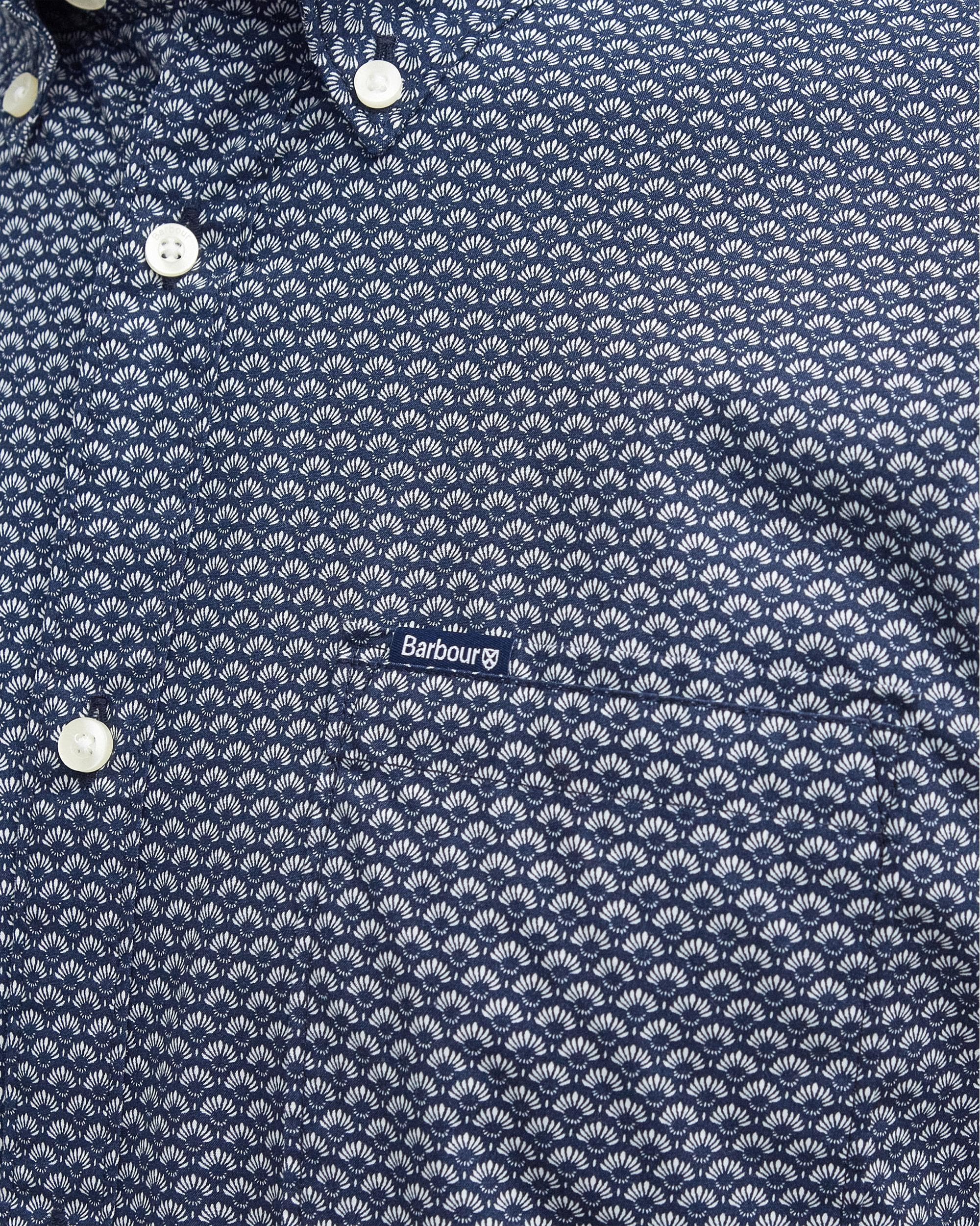 Barbour Shell Mens Tailored Shirt - Navy - Image 5
