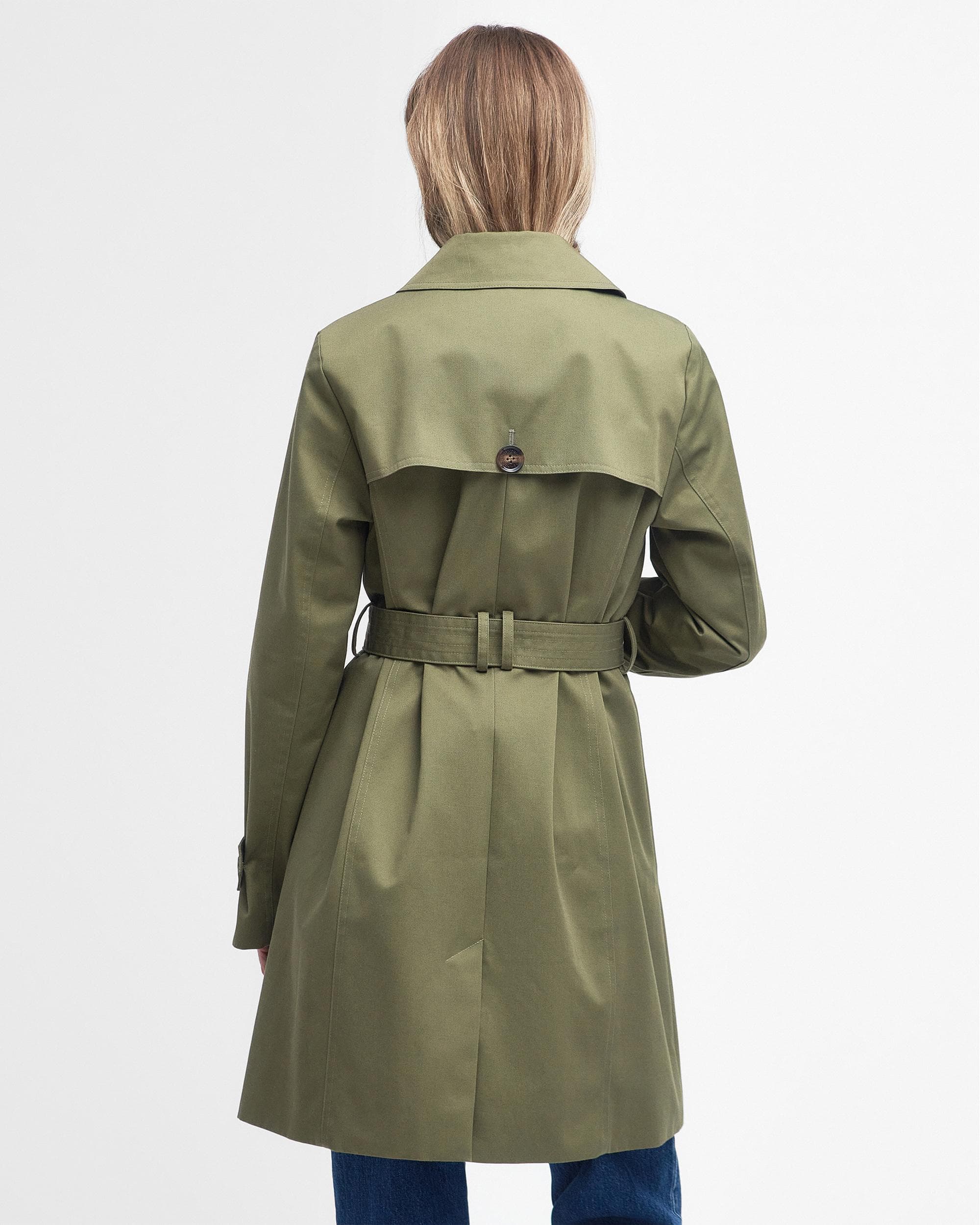 Barbour Short Greta Womens Showerproof Trenchcoat - Image 7