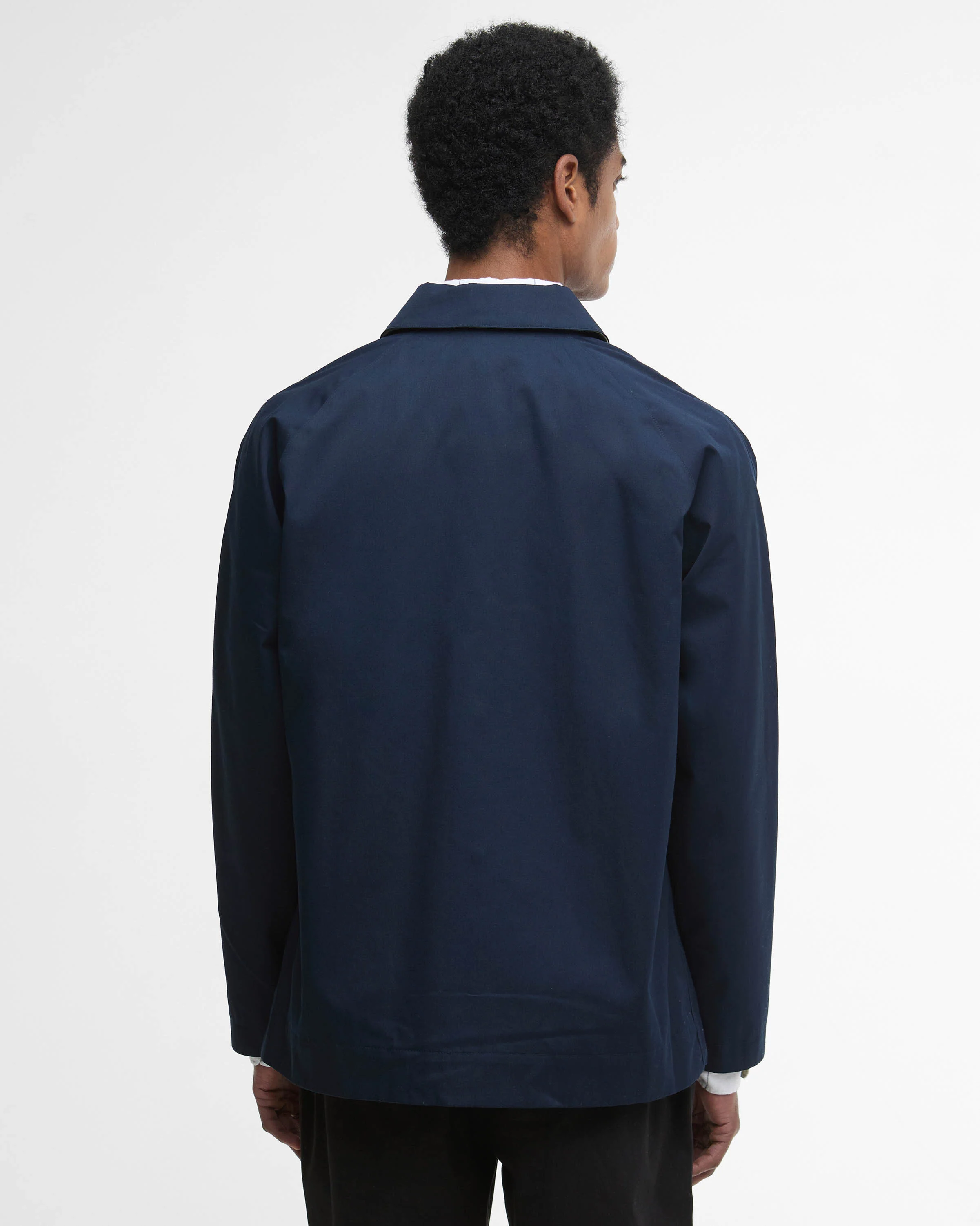 Barbour Short Rokig Mens Waterproof Jacket - Navy/Highland Loch - Image 6