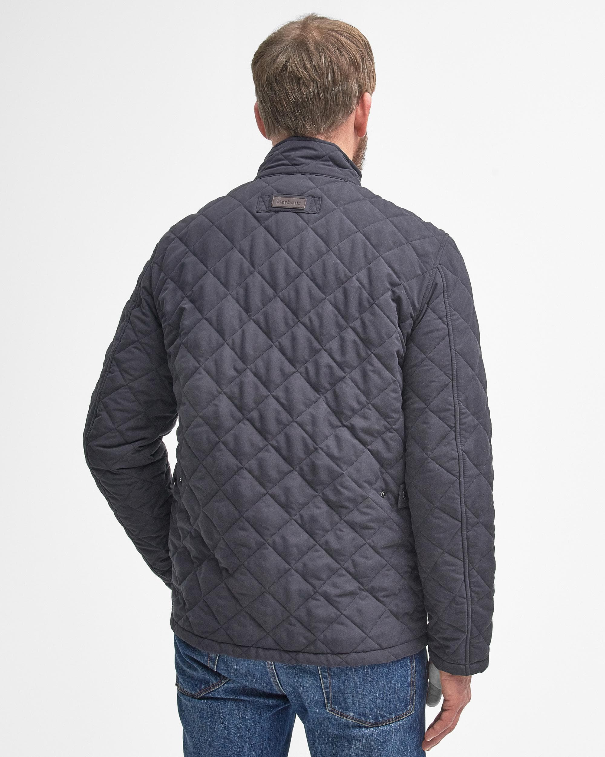 Barbour Shoveler Mens Quilted Jacket - Navy - Image 6