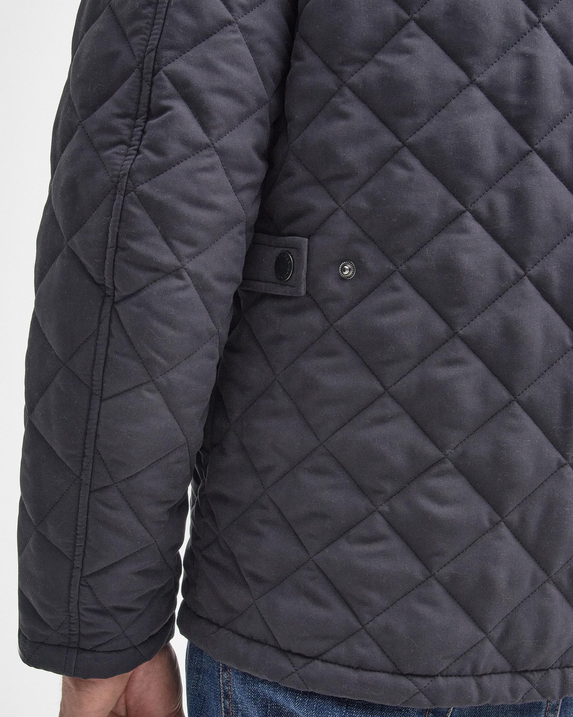 Barbour Shoveler Mens Quilted Jacket - Navy - Image 7