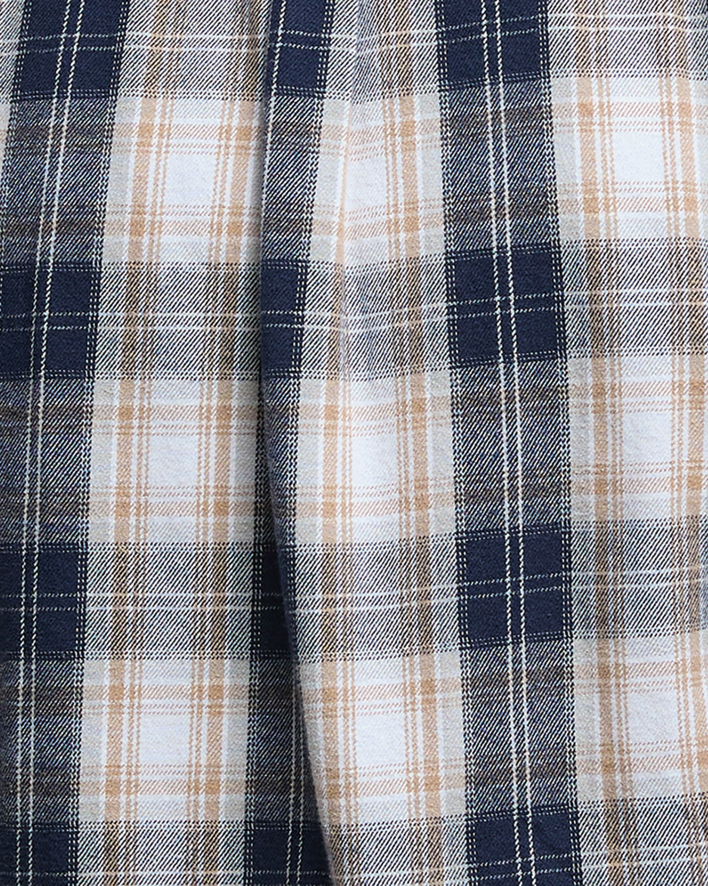 Barbour Sillwith Mens Tailored Checked Shirt - Ecru - Image 4