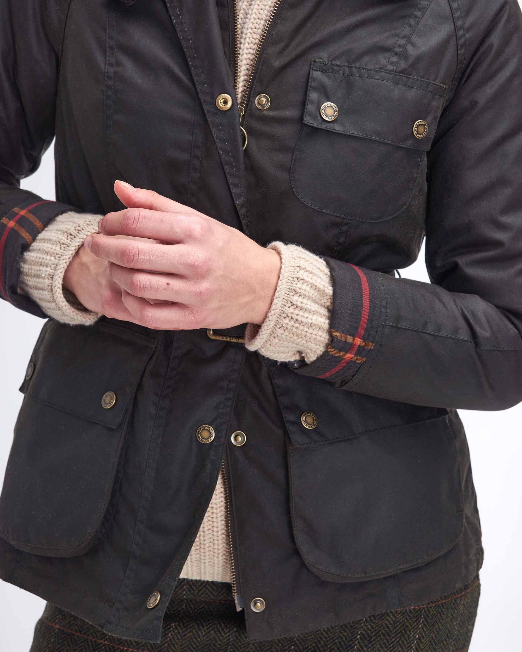 Barbour Solway Zipper Womens Wax Jacket - Image 4
