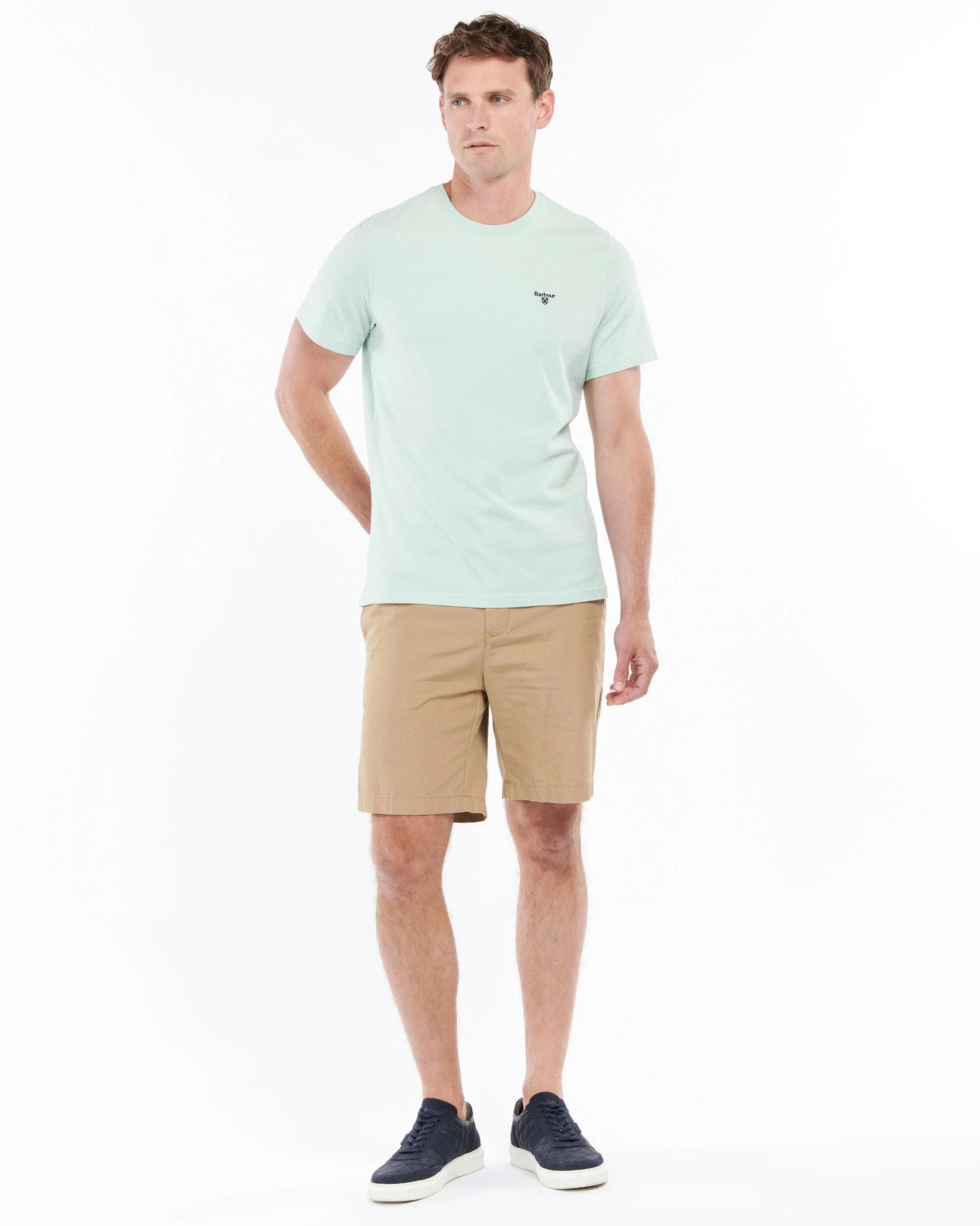 Barbour Sports Mens T-Shirt - Dusty Mint - Image 3