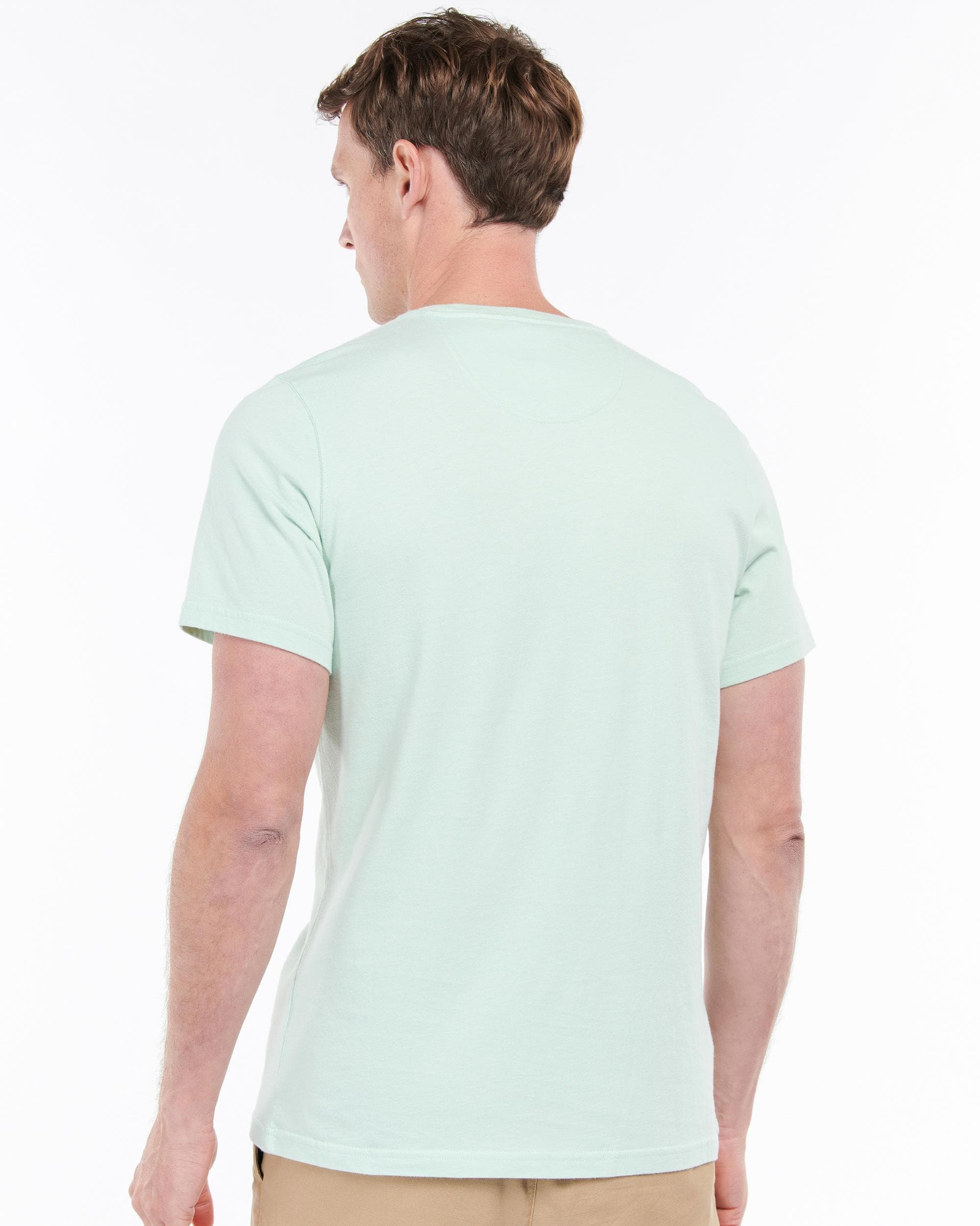 Barbour Sports Mens T-Shirt - Dusty Mint - Image 4
