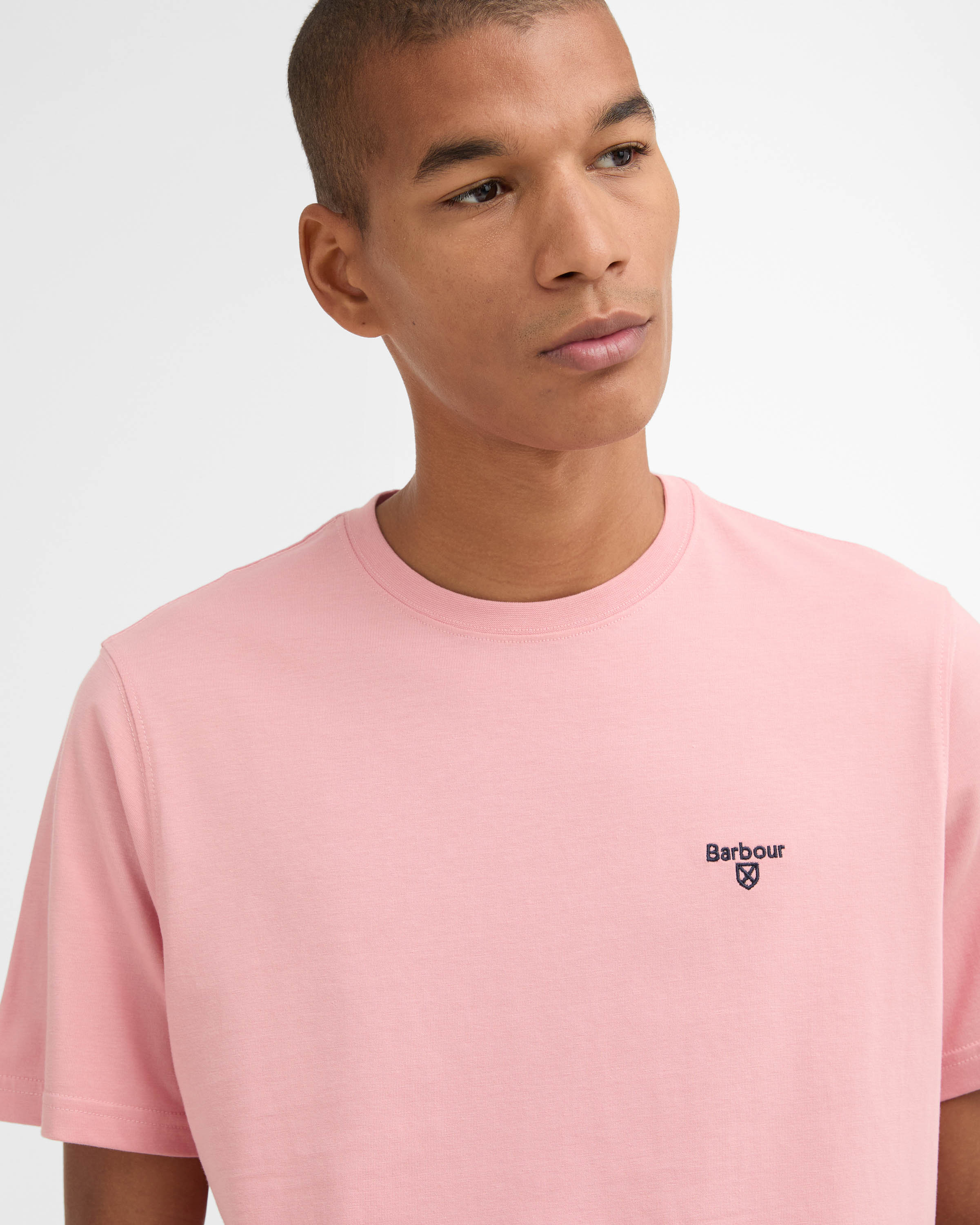 Barbour Sports Mens T-Shirt - Mineral Pink - Image 3